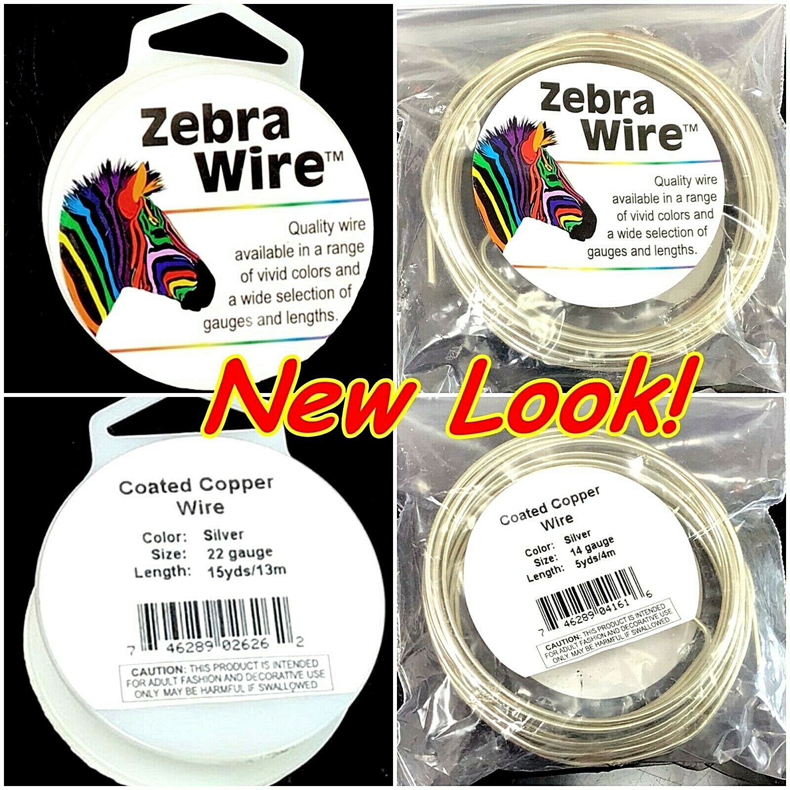 Beading Wire Zebra Silver Round 12,14,16,18,20,22,24,26,28 gauge Free Shipping