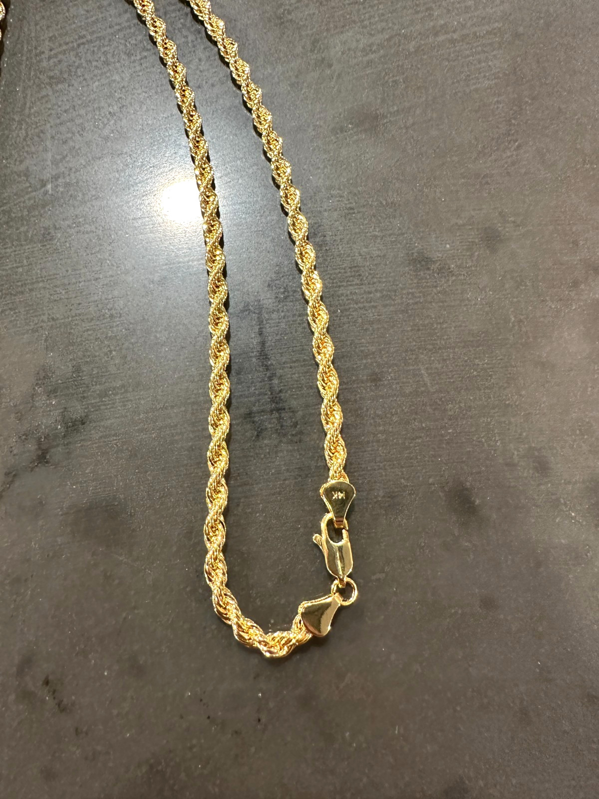 Custom Men’s 14k Gold Stamp Rope Eagle Snake 24 Inches ” 4mm Plated Necklace