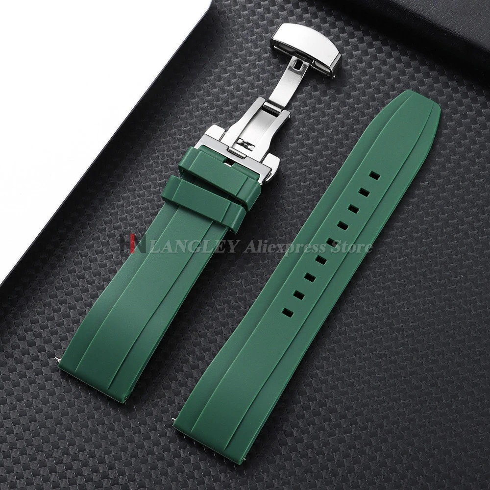 Quick Release Silicone Rubber Watch Strap 18mm 20mm 22mm 24mm Sport Band