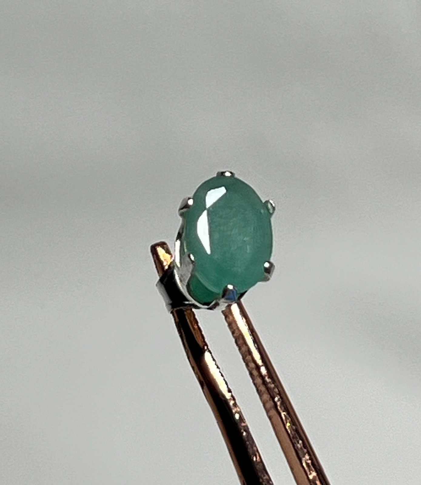 925 Sterling Silver Oval‑Cut Natural Green Aventurine Earrings – Push‑Back Studs