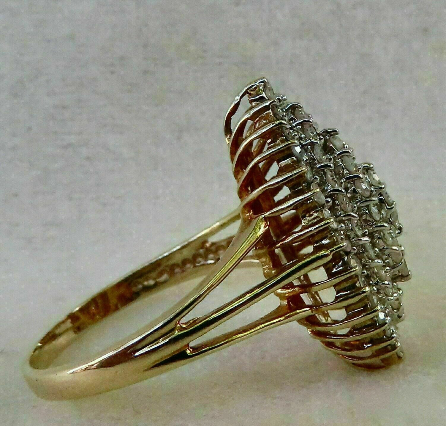 2.00Ct Lab Created Round Diamond Cluster Engagement Ring 18K Yellow Gold Finish