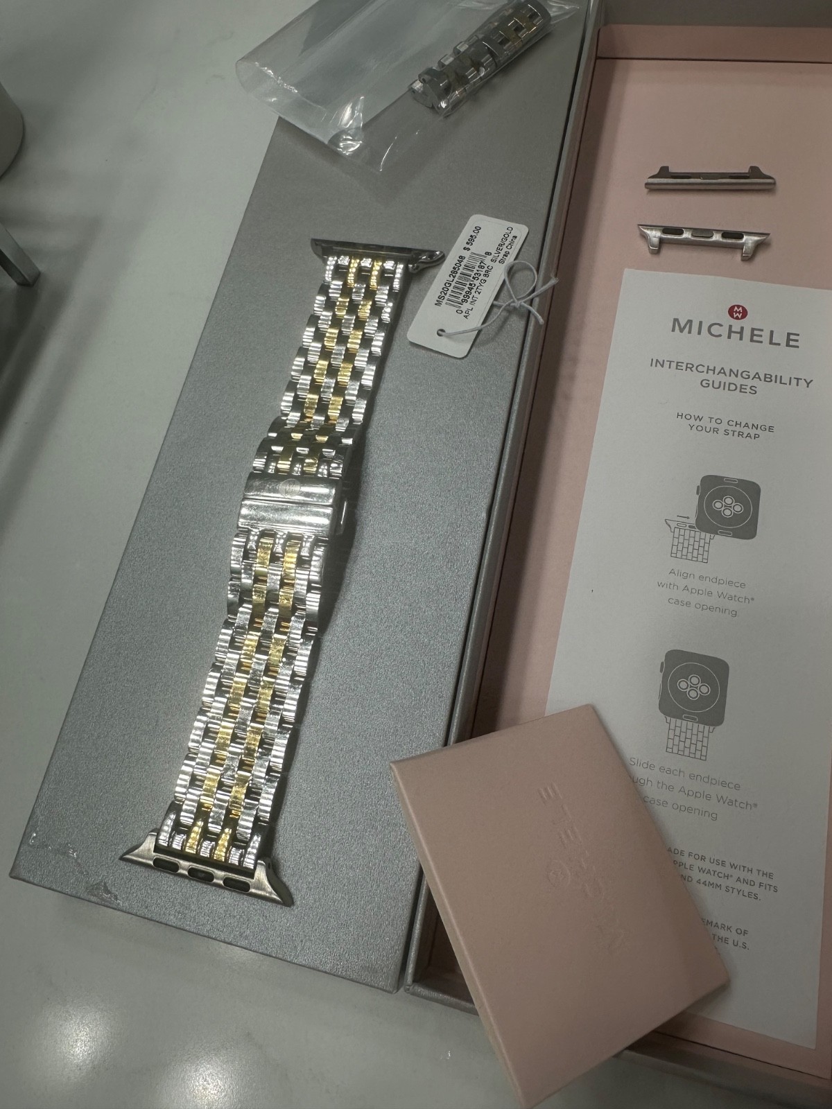 MICHELE Two-Tone 18K Gold-Plated Bracelet Band for Apple watch