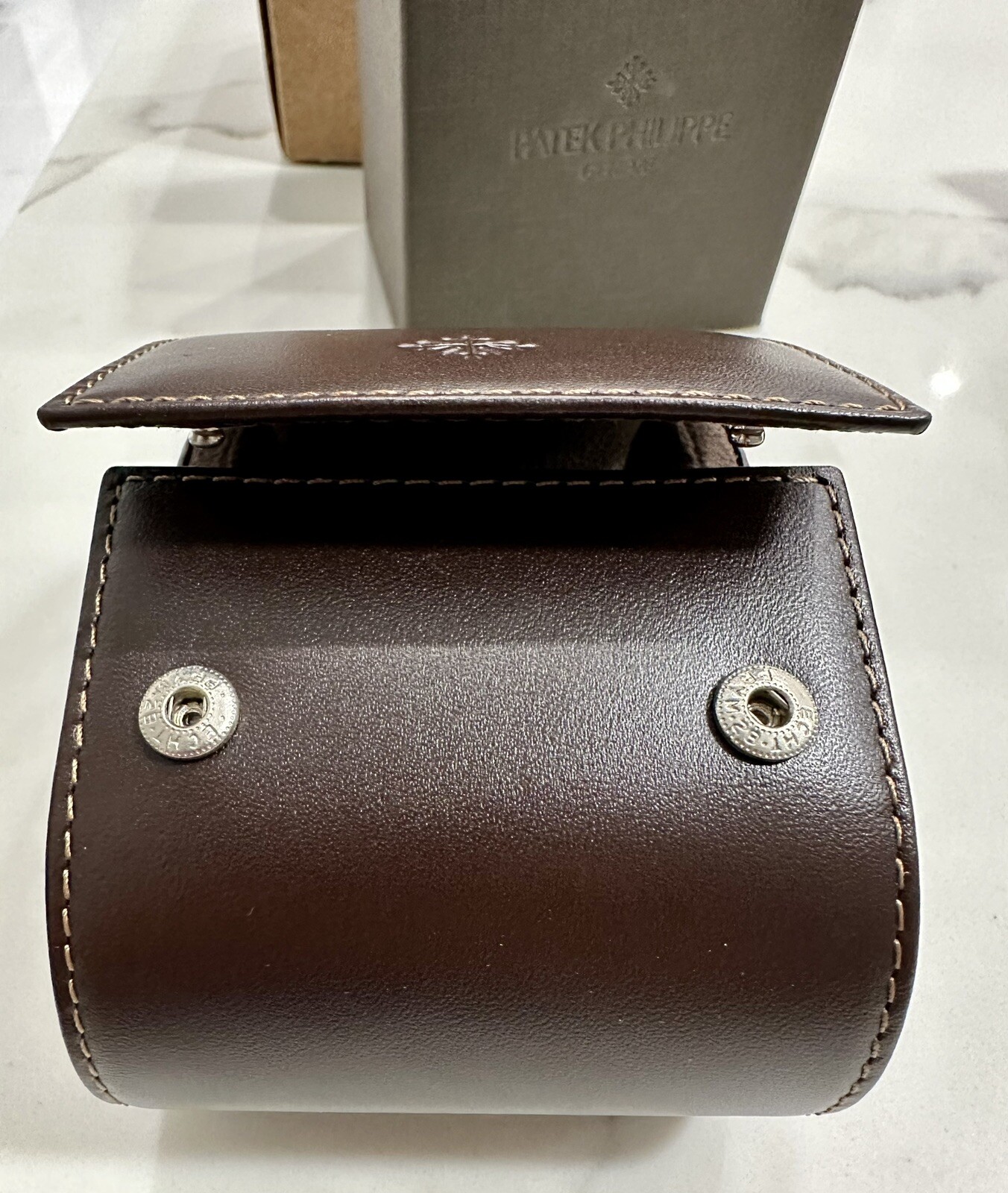 100% Authentic Patek Philippe Watch Travel Leather Case Pouch H997.Travel *NEW