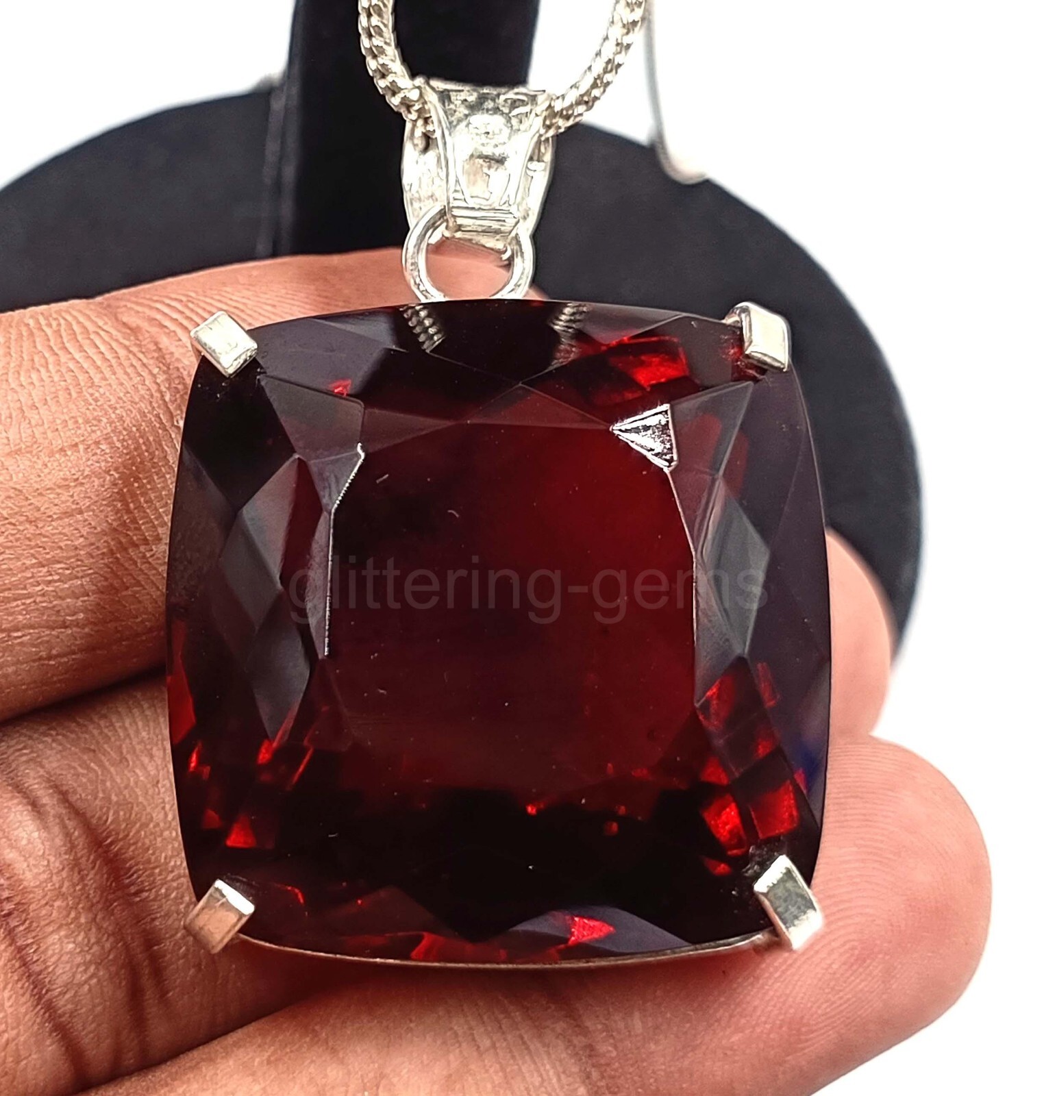 128.80 Ct Natural Red Ruby Pendant Cushion Cut IGL Certified Loose Gemstone 5MST