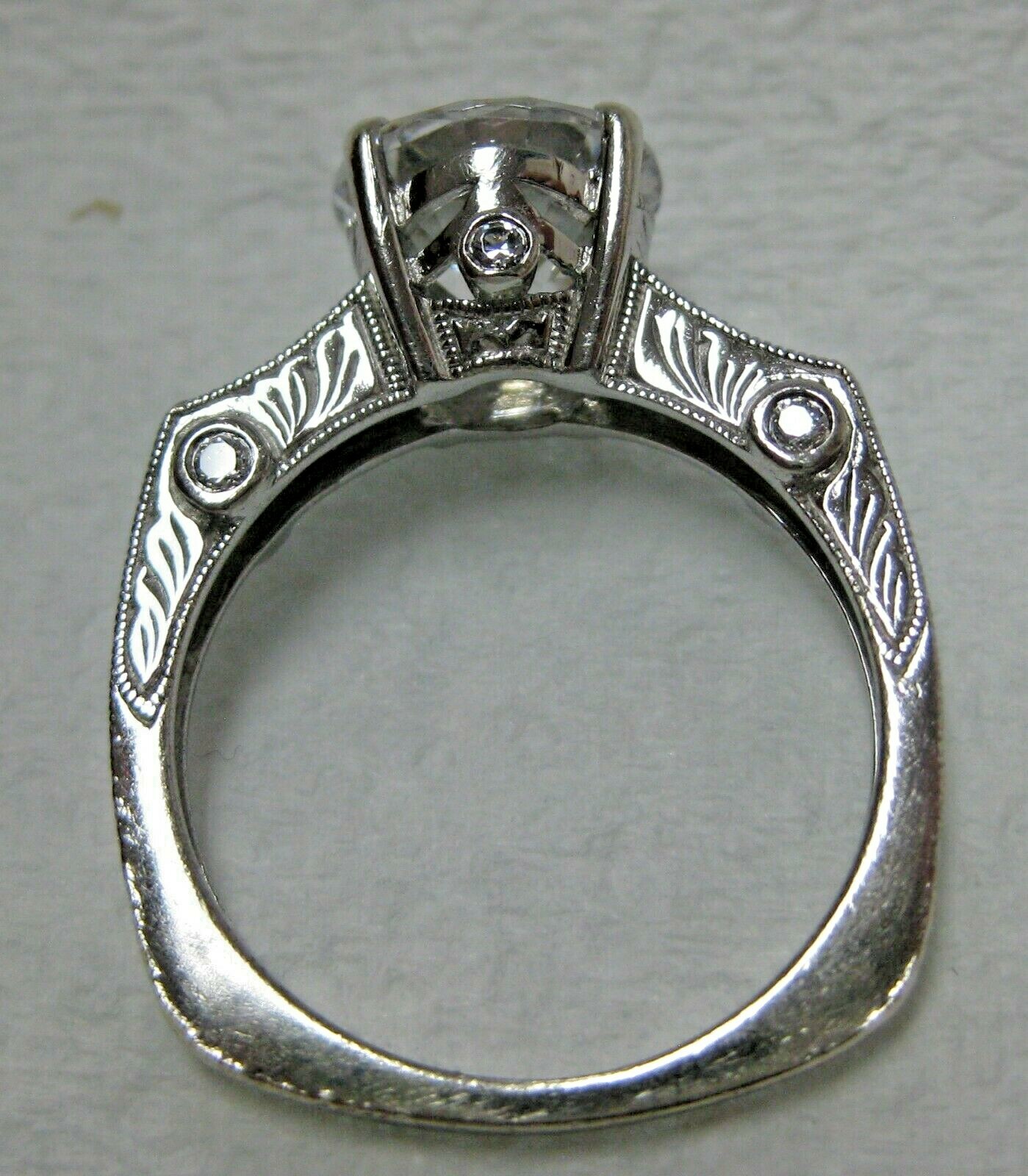 Sterling Silver Engagement Ring Wedding Solitaire with Accents CZ Size 9