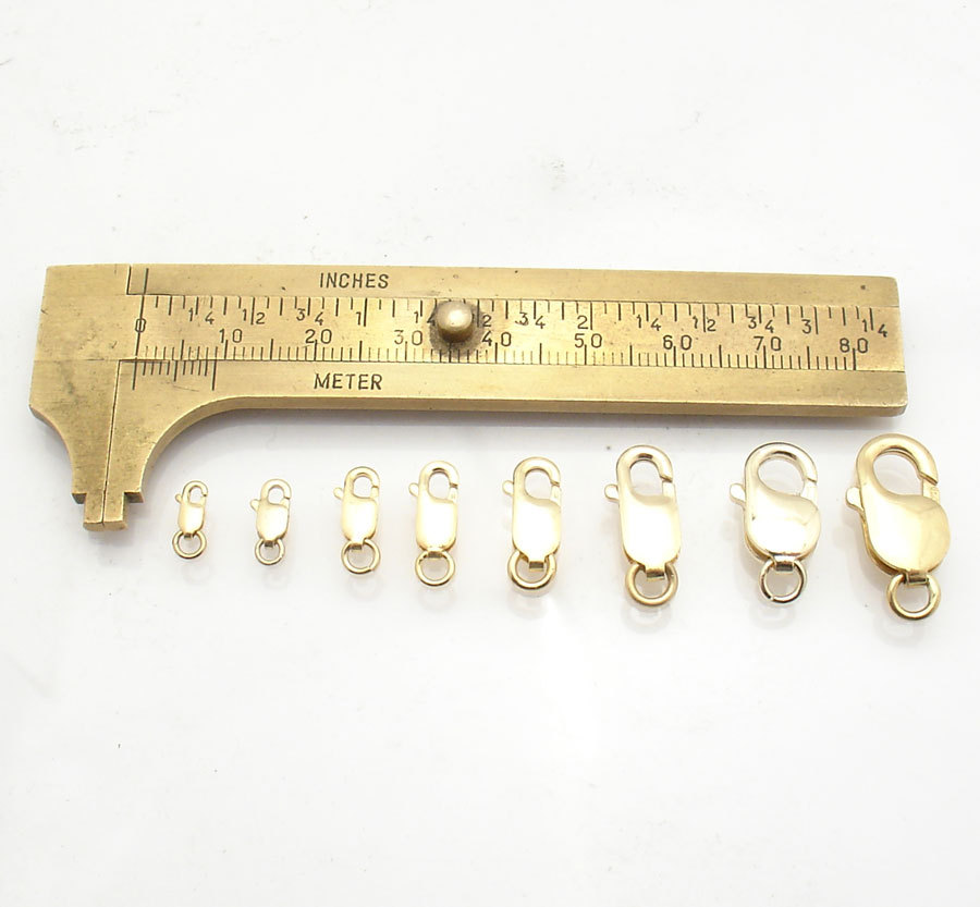 Solid Real 10K Yellow Gold Lobster Claw Clasp Lock for Bracelet Chain Necklace