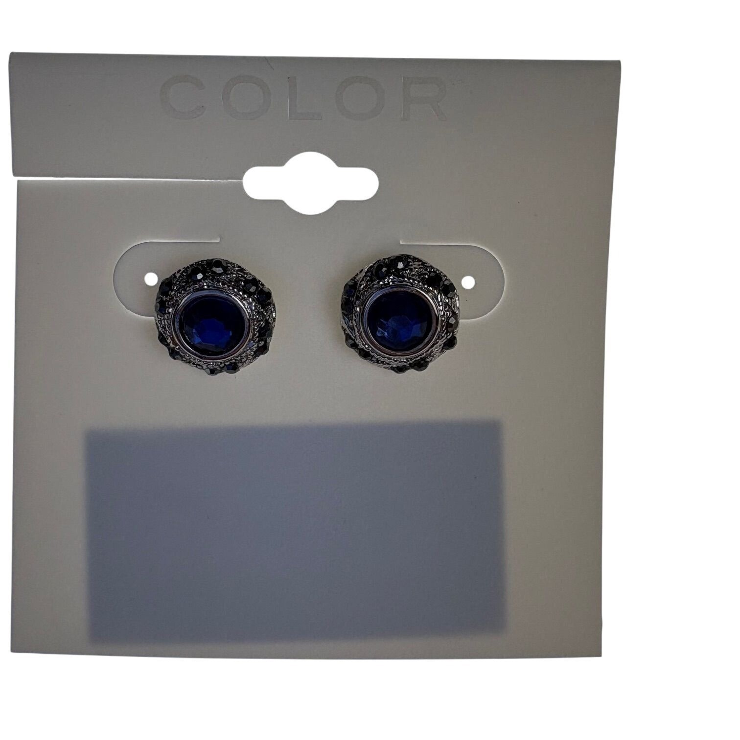 Blue Stud Earrings Silver Round Studs Posts Flat Back Pierced Kohls Jewelry Gift