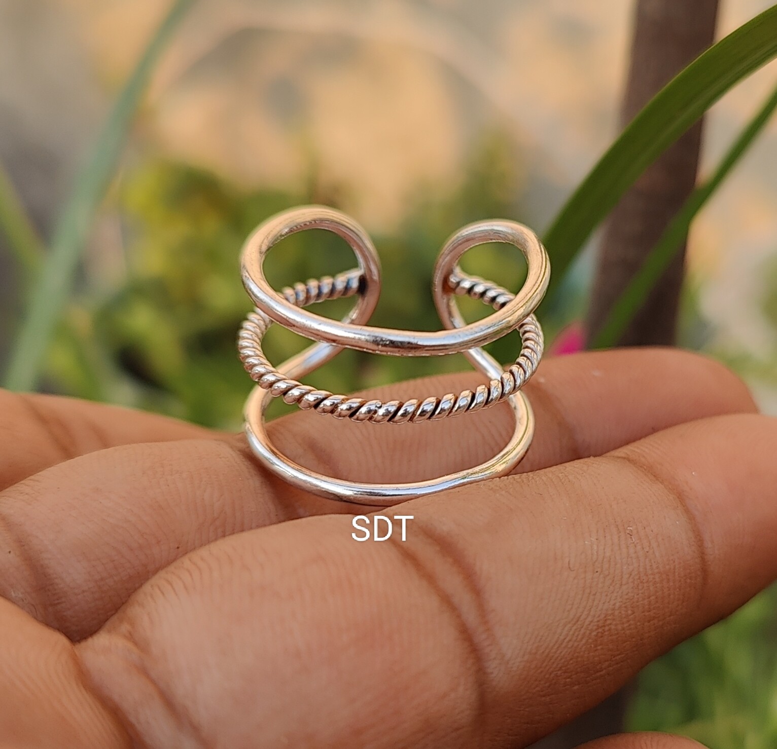 Adjustable Ring 925 Sterling silver Band& Statement Ring Handmade Ring All Size
