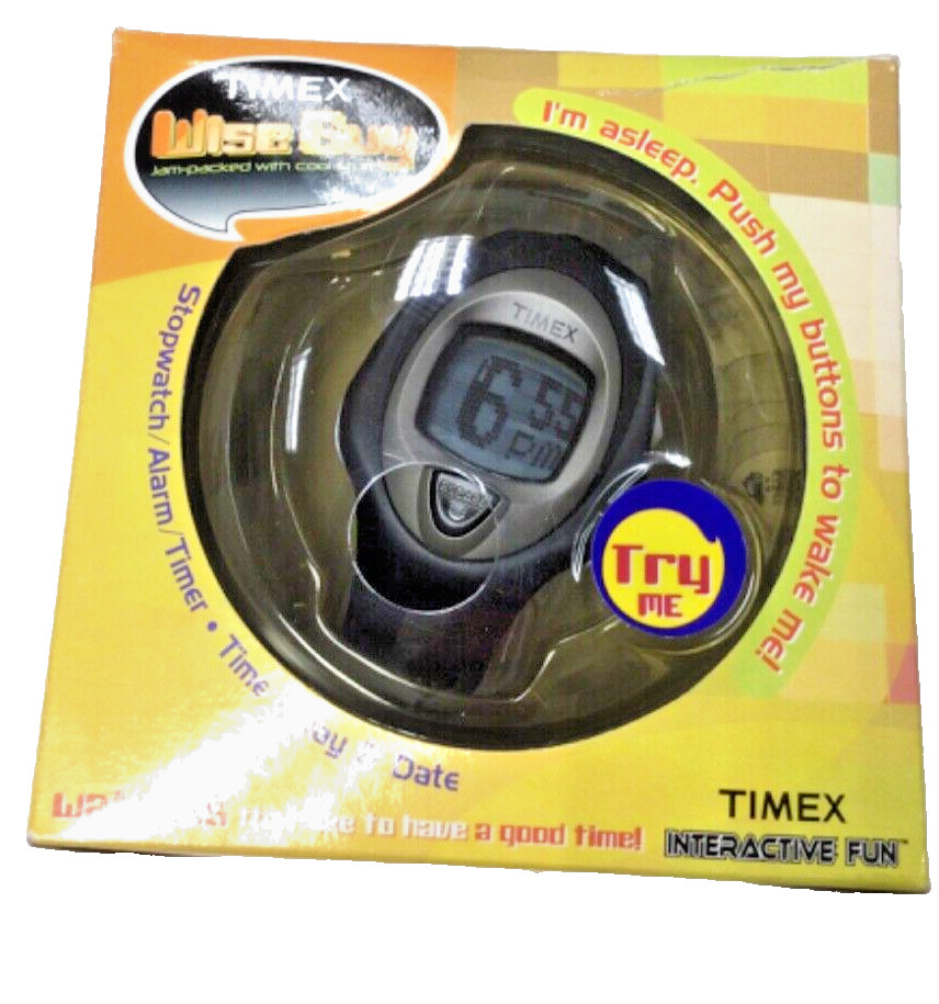 TIMEX WISE GUY INTERACTIVE FUN WATCH, DATABANK,ALARM, TIMER, 30M WATER RESISTANT