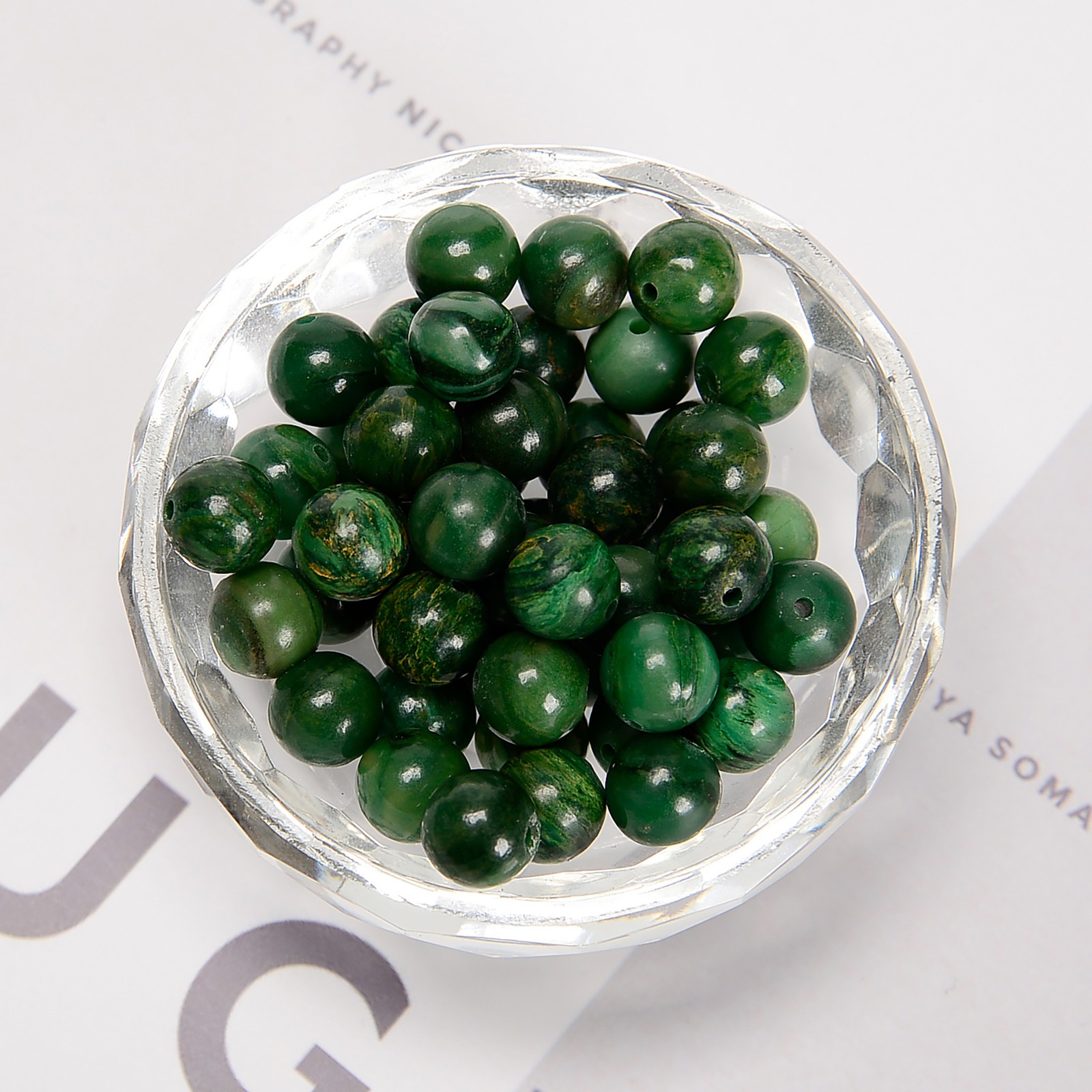 African Jade Smooth Round Beads 4mm 6mm 8mm 10mm 15.5″ Strand