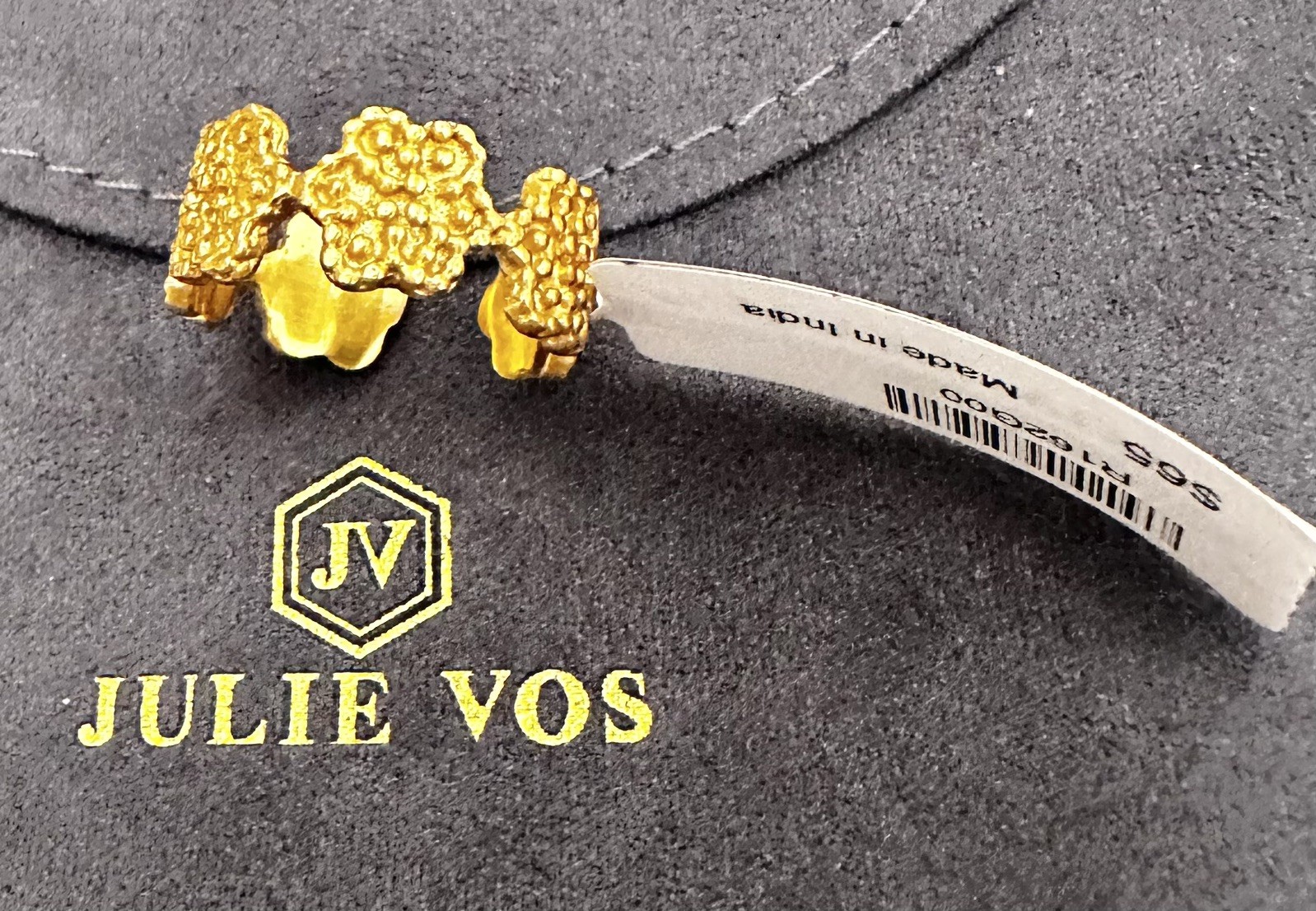 Julie Vos Ring Colette Ring Open Adjustable to Sizes 7-9 New with Tags