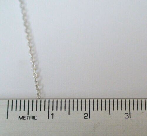 Solid 925 Sterling Silver 1.2mm Cable Rolo Chain Necklace -16″ 18″