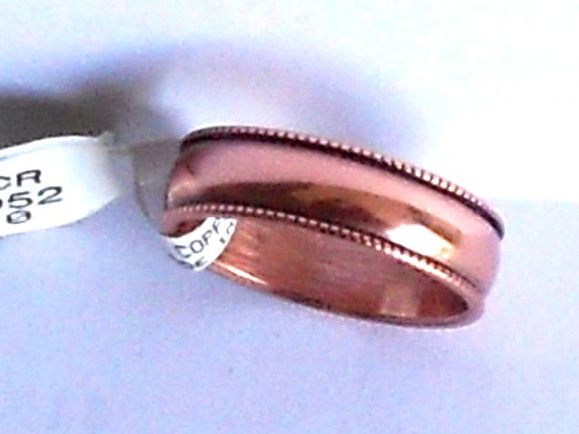 NEW Solid Copper Fluted edge Band Ring sizes 6 thru 13 Pain Relief Folk Lore