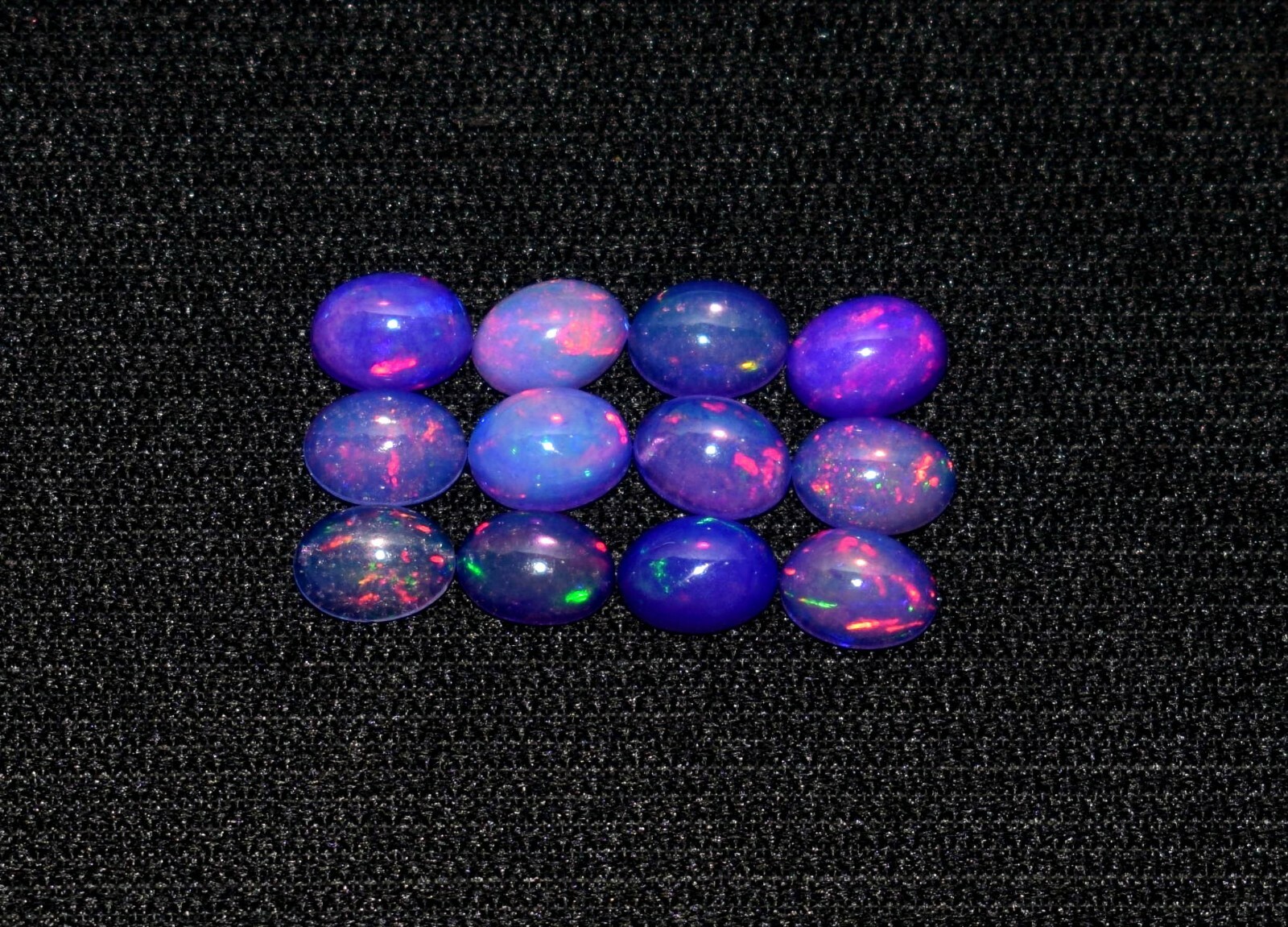 A+++ 12Pcs Natural Ethiopian Purple Opal Fire Opal Loose Gemstone cabochon S0999