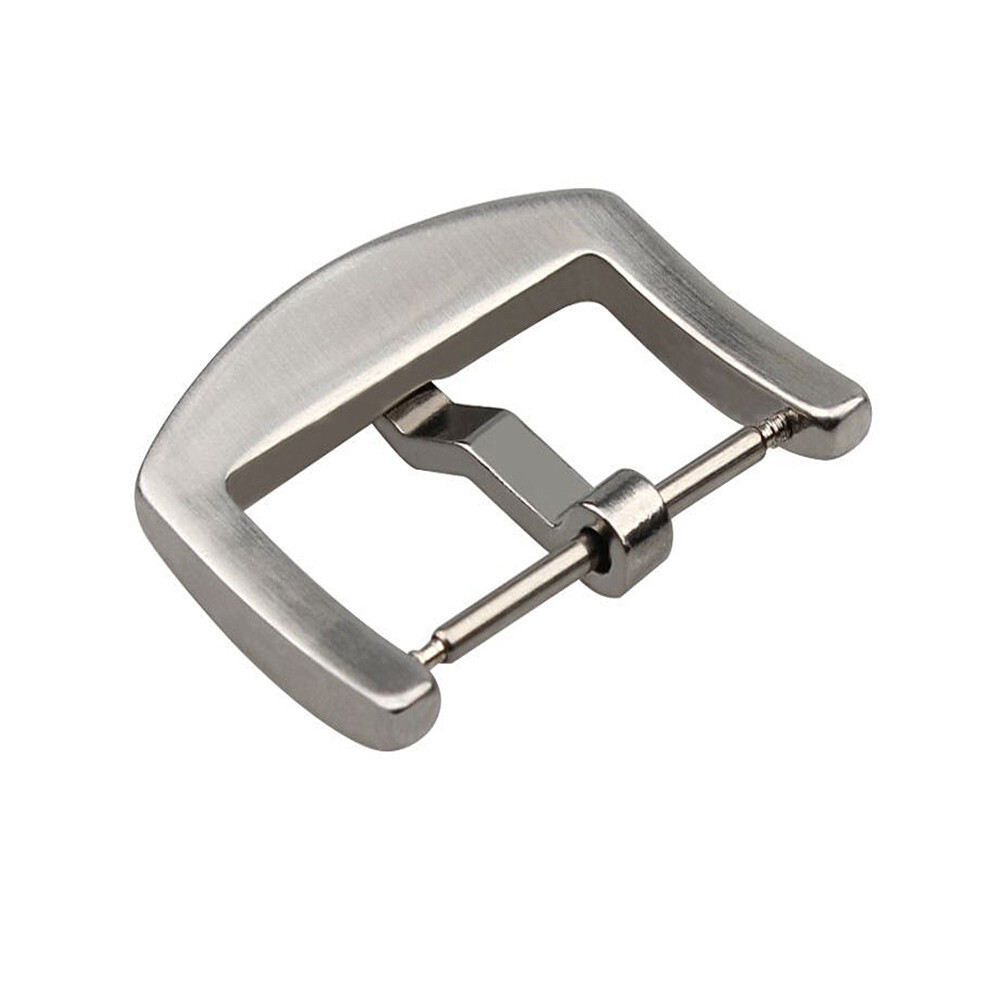 Brushed Stainless Steel Tang Buckle For Watch Strap Band 16 18 20 22 24 26mm