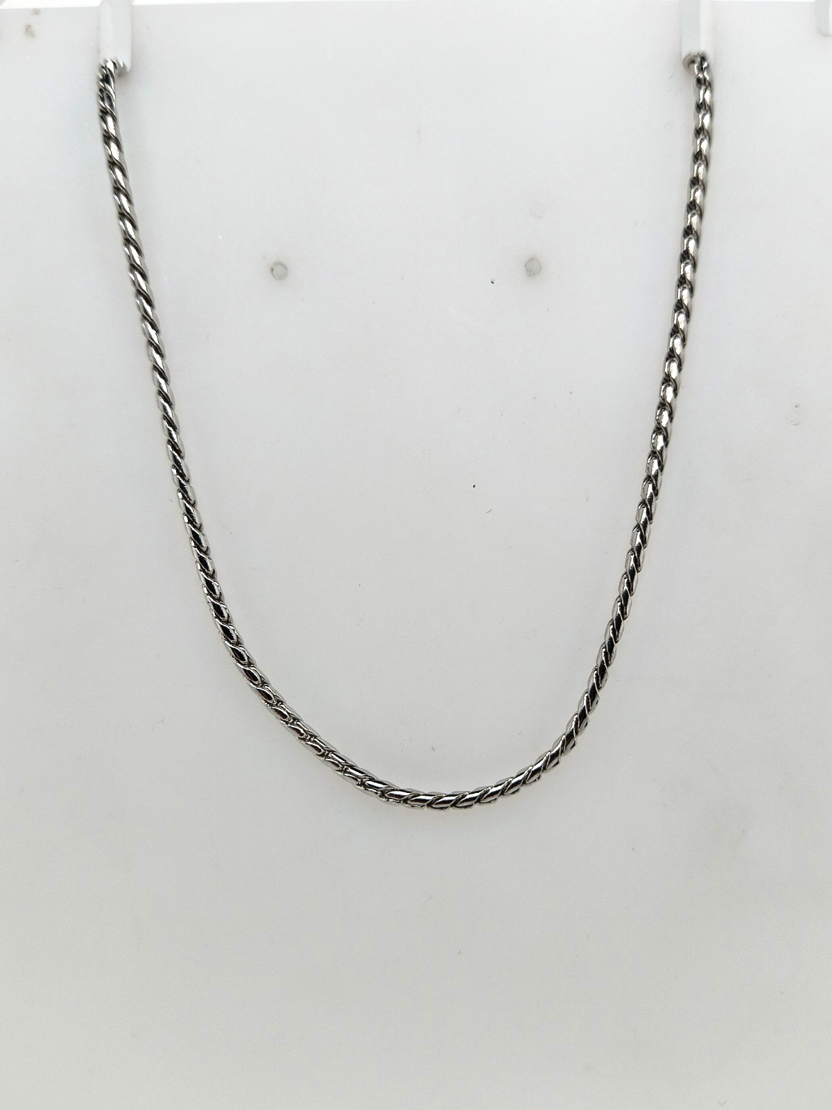 Sterling Silver Tight Wheat Link Necklace for Women and Men