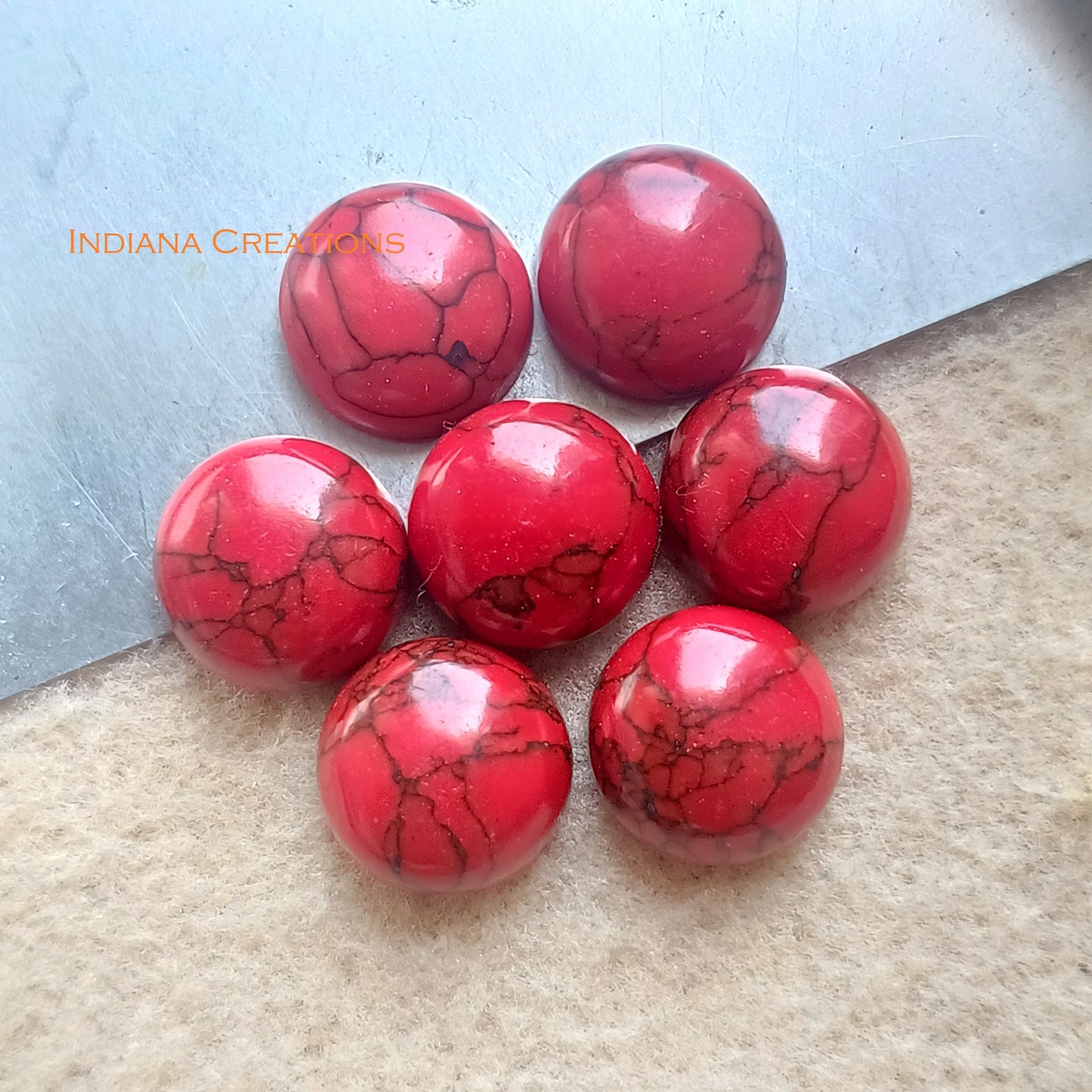 Red Howlite Round Cabochon 5mm To 20mm Natural Loose Gemstone