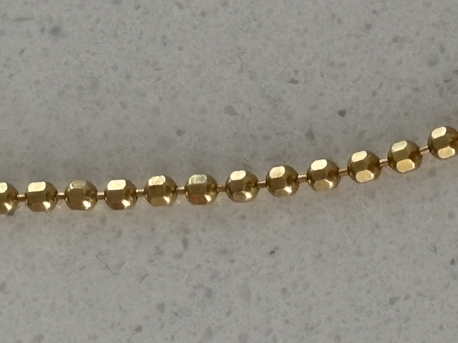 UNOAERRE 18K Solid Yellow Gold Ball Chain Necklace 3.66g 750 Italian * 1 AR