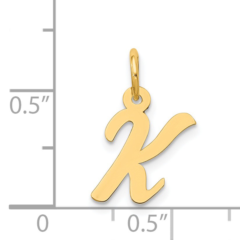 14k Small Script Letter K Initial Charm YC658K