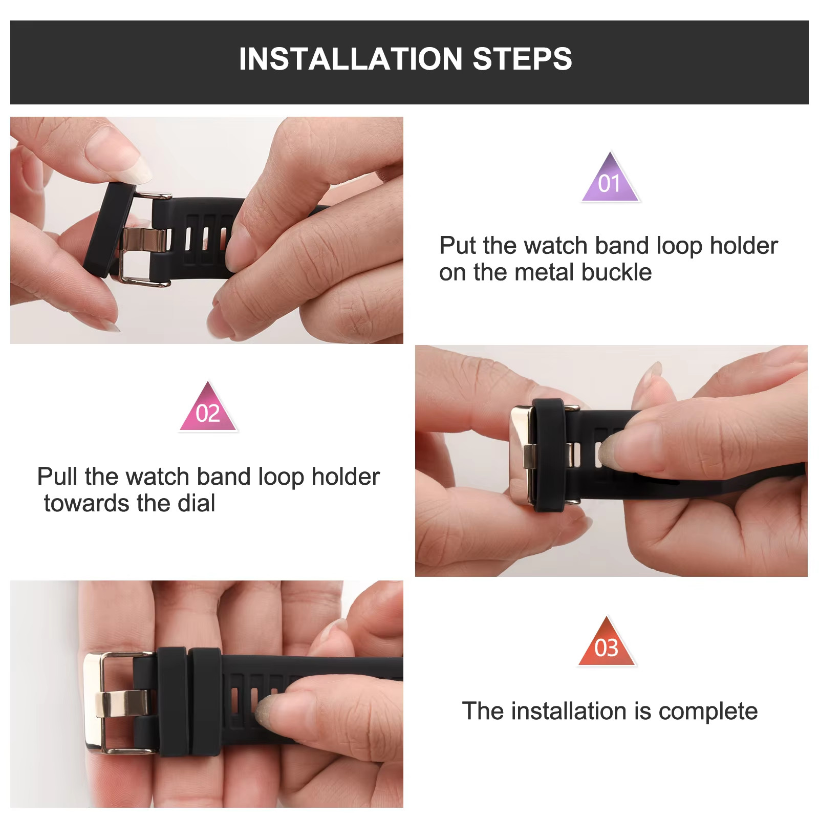 4pcs Silicone Watch Band Keeper Loop 12mm-22mm Rubber Strap Holder Colorful Ring
