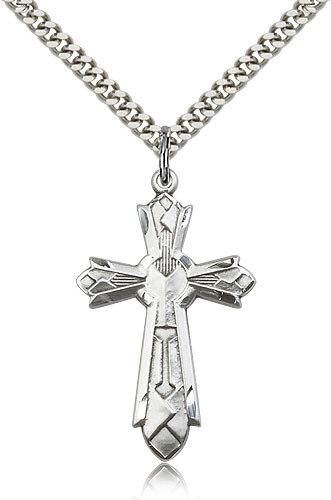 .925 Sterling Silver Cross Necklace For Men On 24 Chain – 30 Day Money Back …