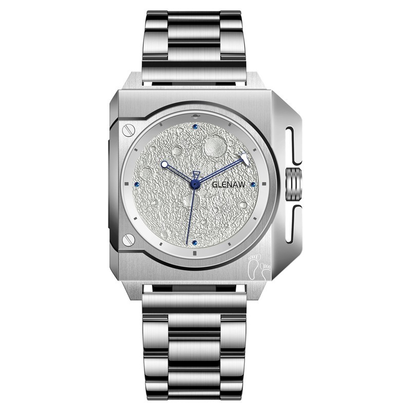 GLENAW Men’s Automatic mechanical watch moon surface dial luminous waterproof