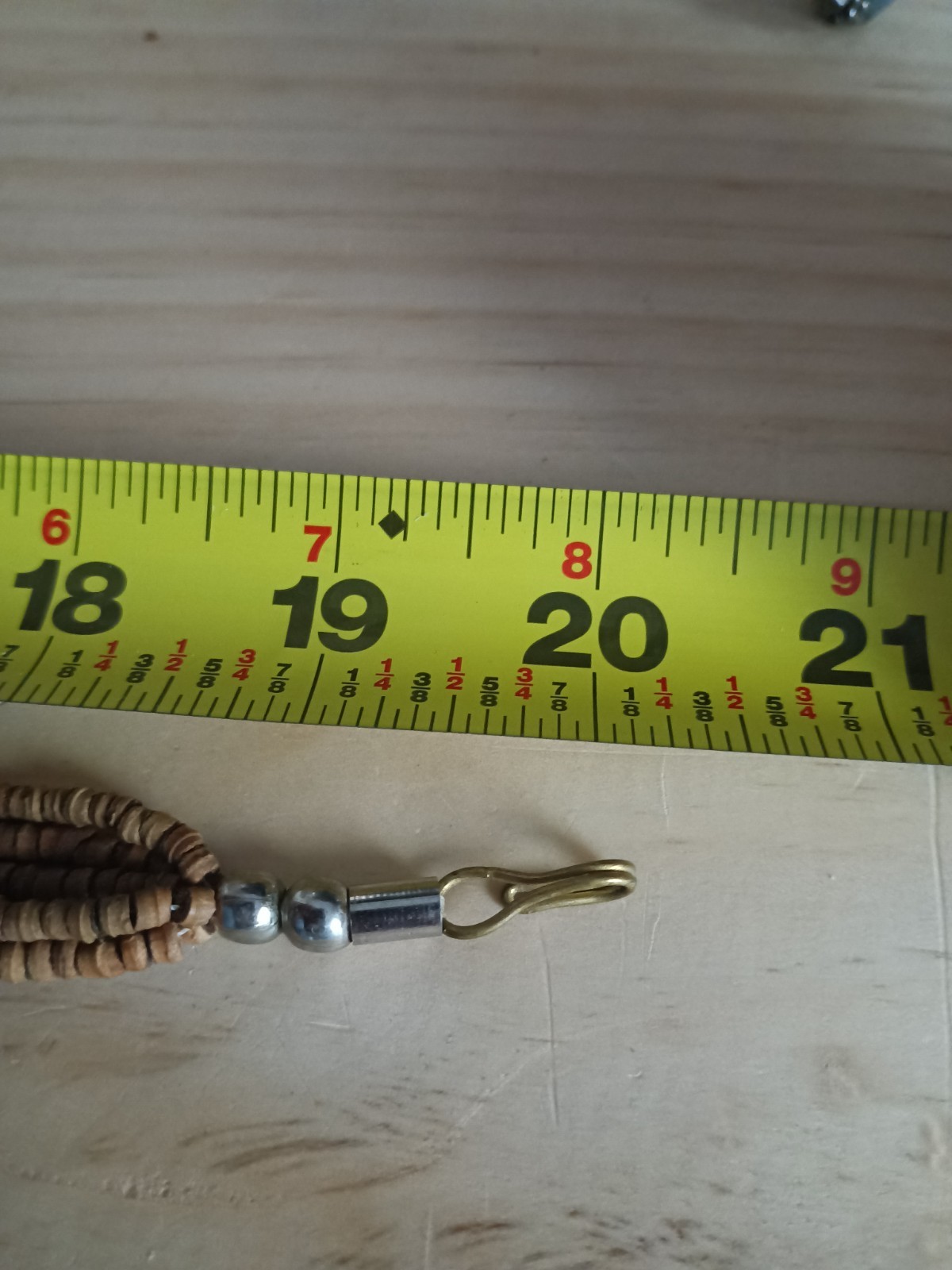 vintage Brown Wood Beaded Multi-Strand Ball/Bead Necklace Hook Closure 20in