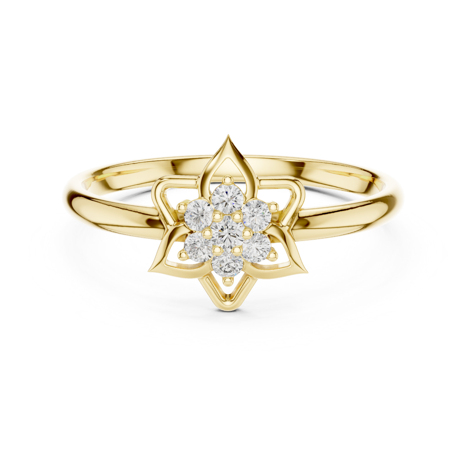 Round Certified VVS1 D Natural Diamond Cosmos Anniversary Ring 14k Gold Over