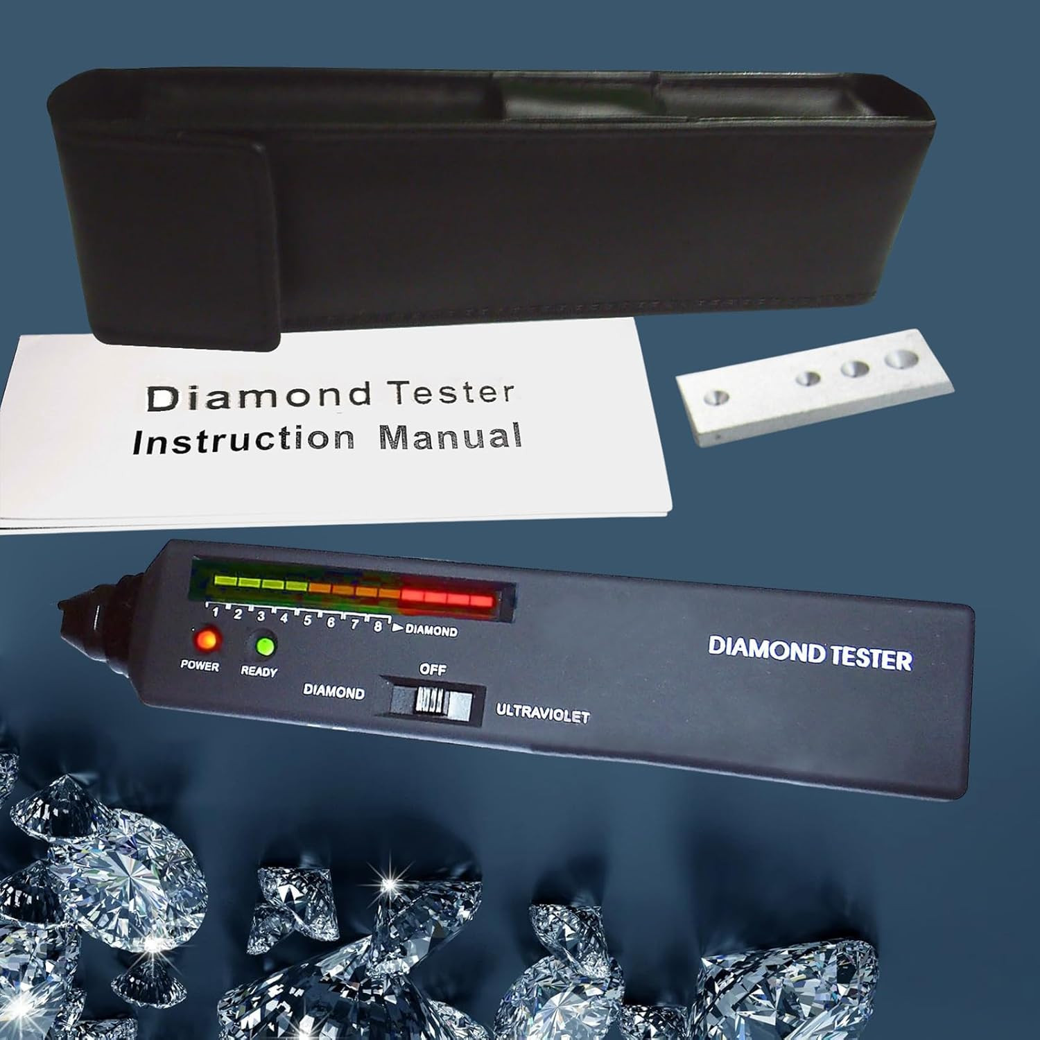 Diamond Tester Pen, Professional Diamond Moissanite Gemstone Tester with UV Ultr