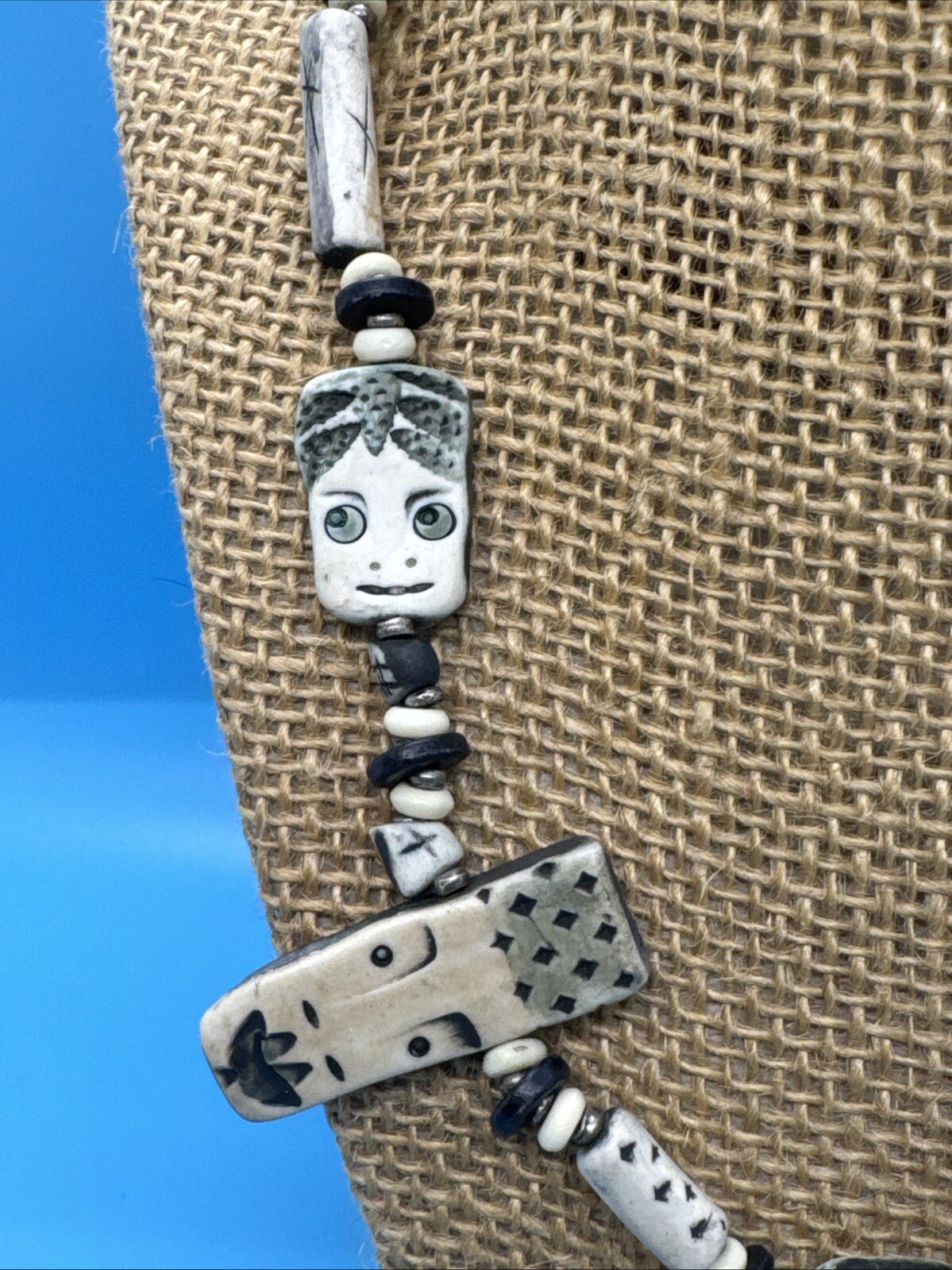 C’est Levy Everyday People Handmade Clay Faces Necklace