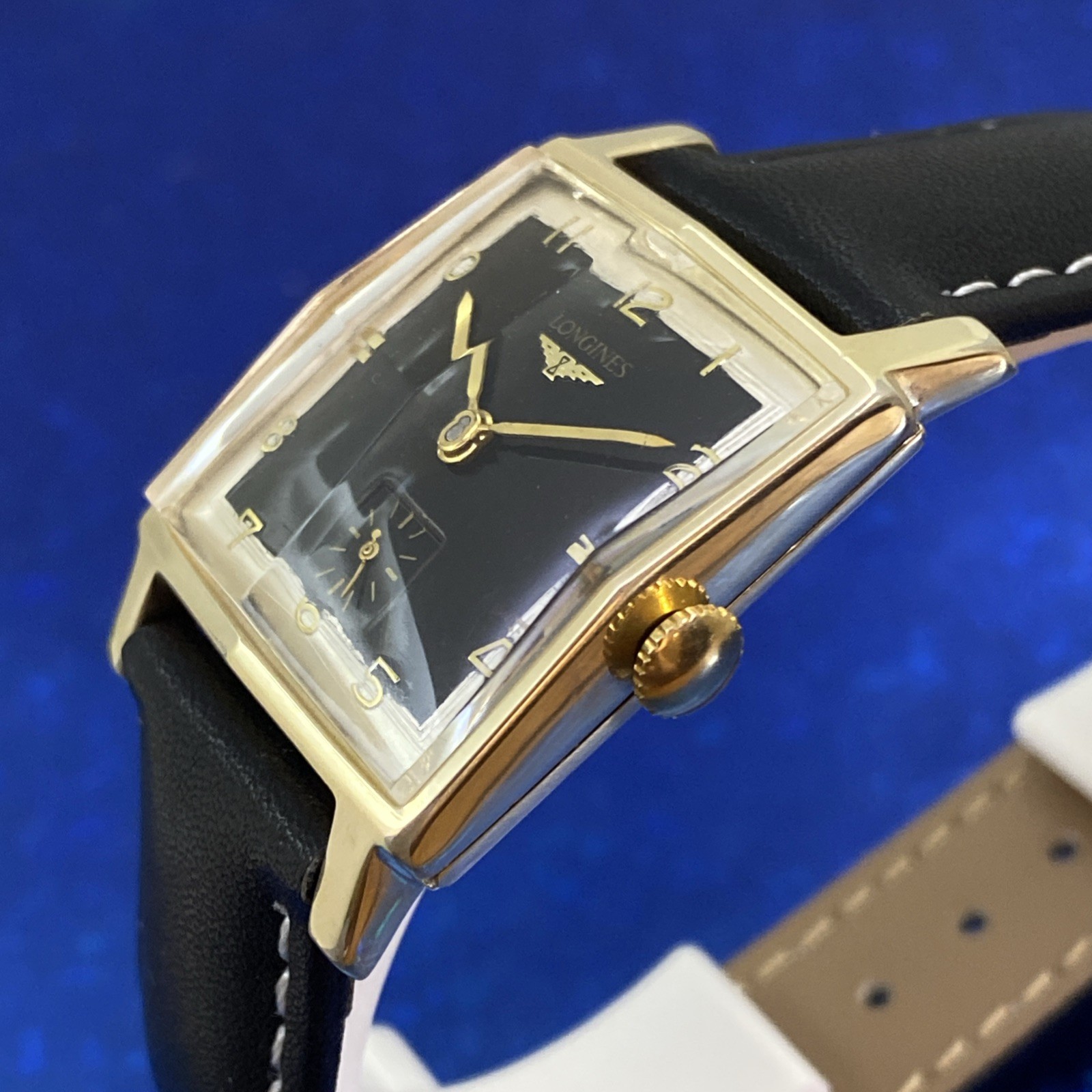 Vintage 1952 Man’s LONGINES CALHOUN Stunning 2Tone Dial Serviced 1 Year WARRANTY