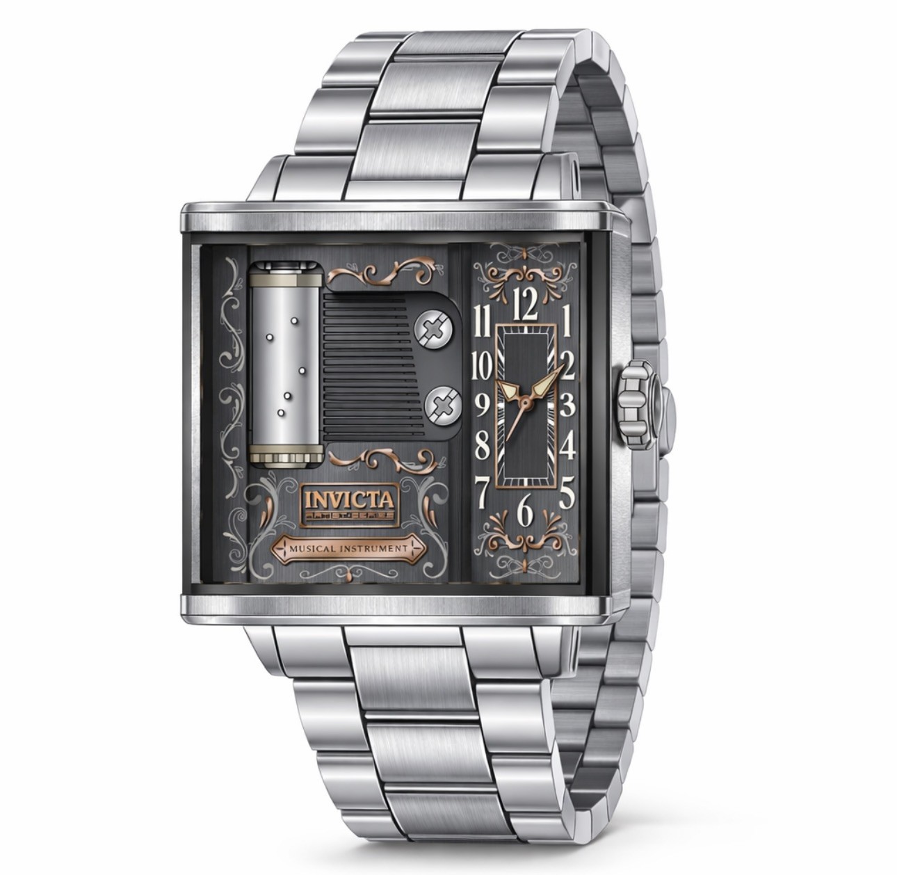 🔥Invicta Artist Musical Instrument Swiss Ronda Mens Watch 52mm Music Box 49475