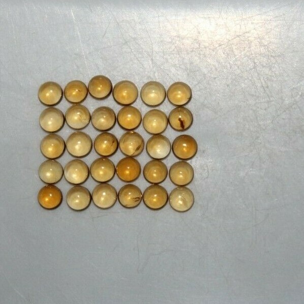 Citrine 2mm, 3mm, 4mm, 5mm, 6mm, 8mm & 10mm Round Cabochon Loose Gemstone(s)