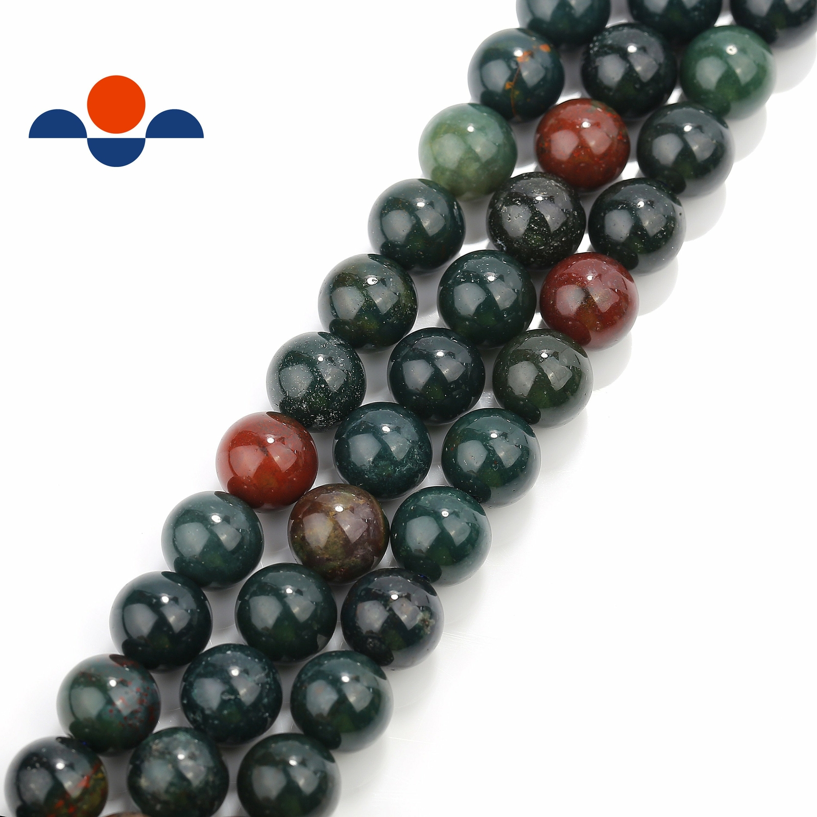Natural Indian Bloodstone Smooth Round Beads 4mm 6mm 8mm 10mm 12mm 15.5″ Strand
