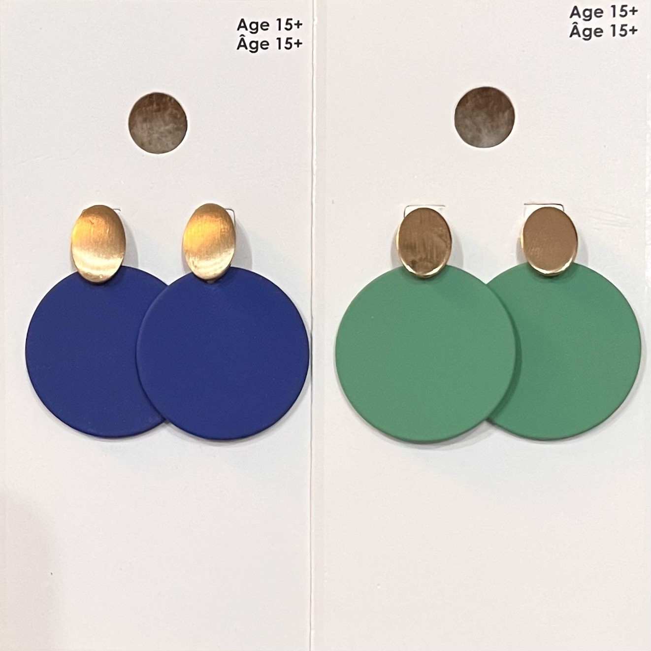 NWT Blue Green Gold Statement Fashion Earrings Gap