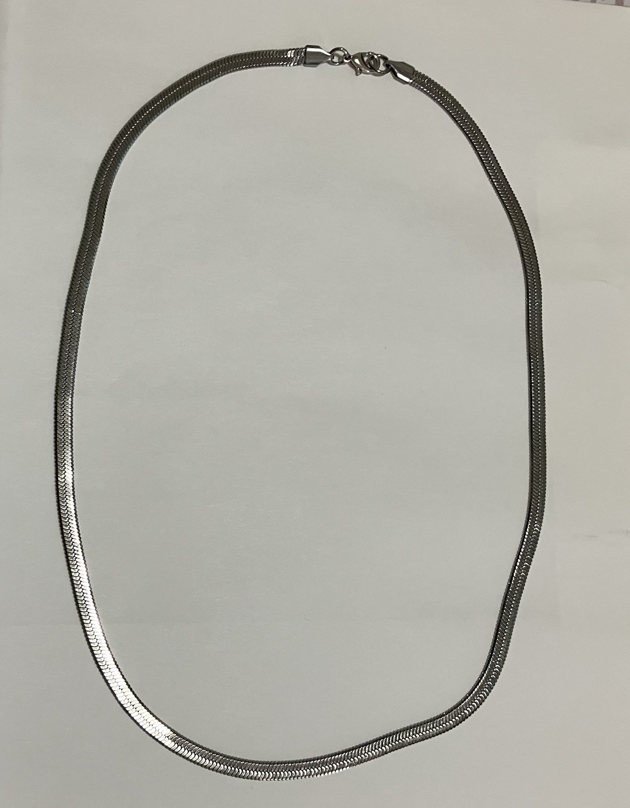 22 Inch 5 Mm Stainless Steel Herringbone Chain Necklace