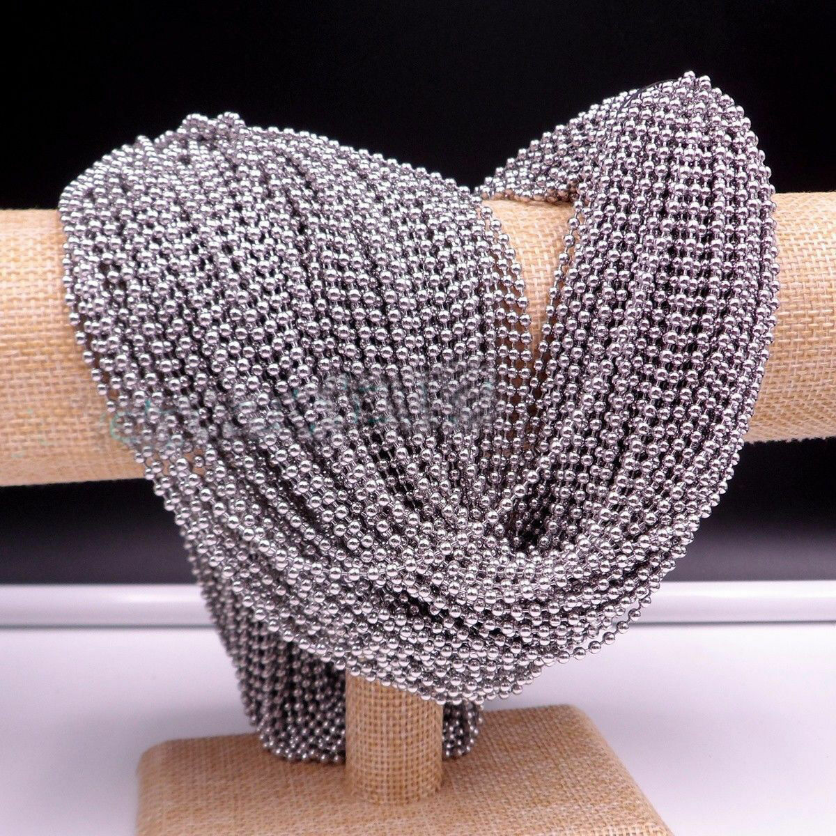 Hotsale Wholesale In Bulk Stainless Steel Lot DIY Ball Chain Necklace 16″-36″