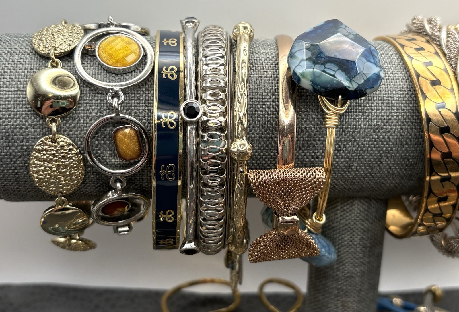 VTG – Modern Boho Ethnic Mixed Metals Jewelry Lot Bracelet Bangle Cuff