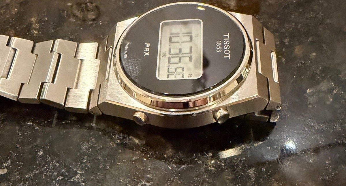 Tissot PRX Quartz Digital Black Dial Men’s Watch T1374631105000 Fantastic Used