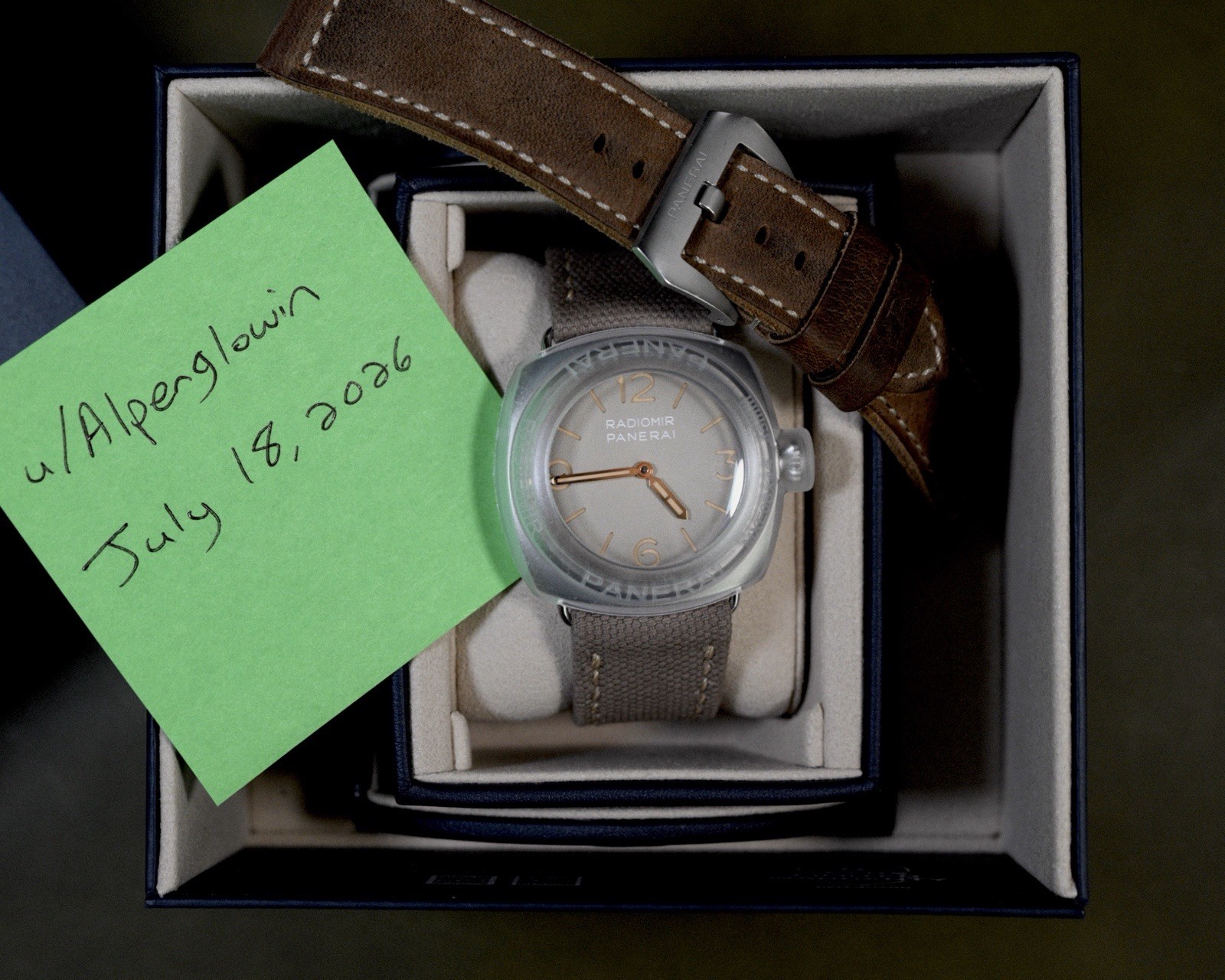 Panerai Radiomir Tre Giorni PAM01350 Complete Set 2025 with Extra Strap