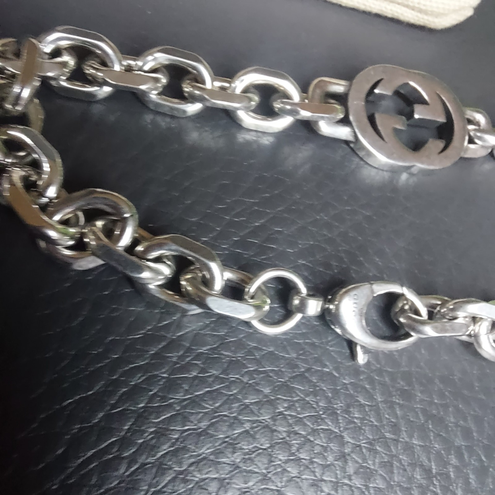 Gucci 925 Silver GG Chain 20 Bracelet 7.5″