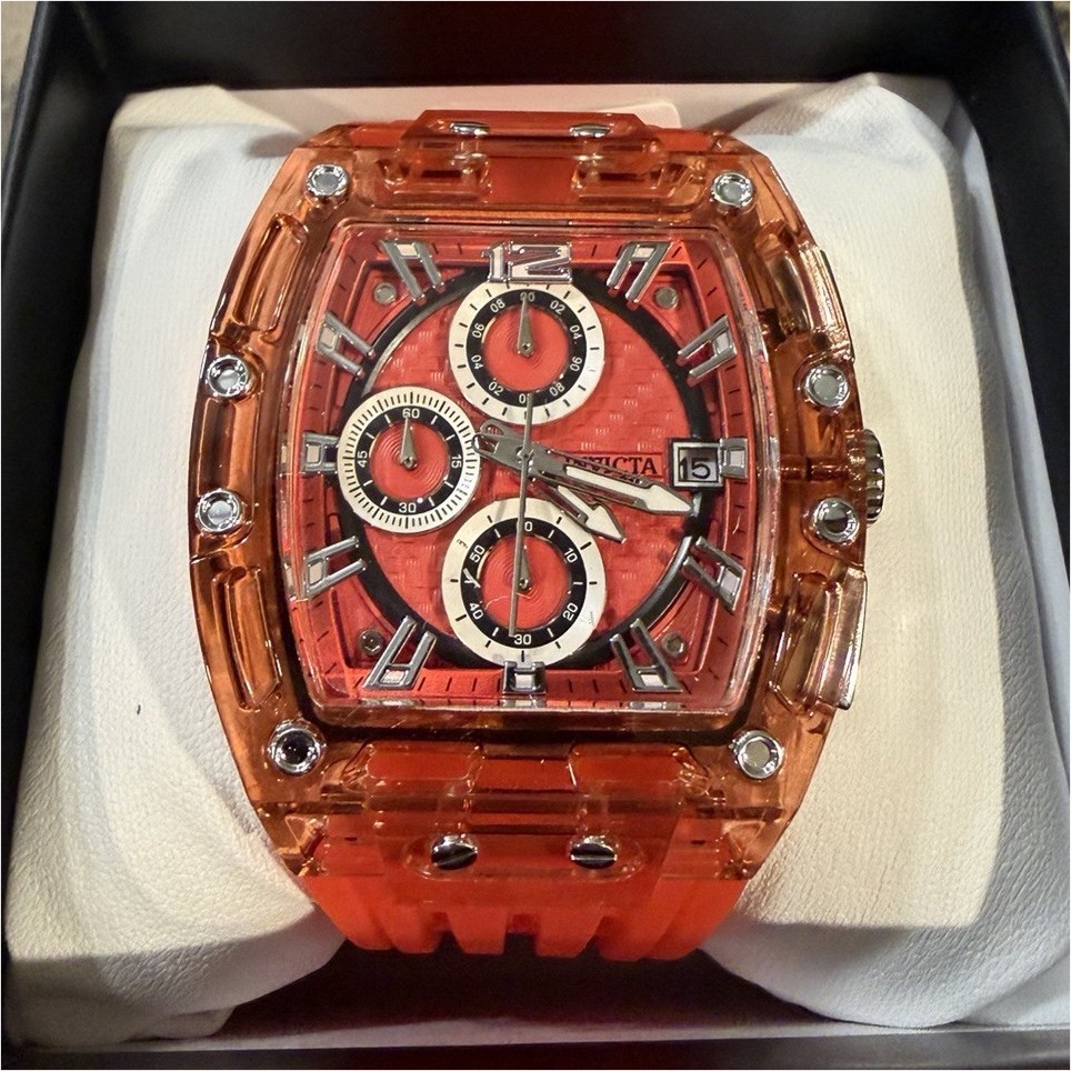 Invicta S1 Rally / Racing Chronograph Quartz Date Tonneau Watch 44mm