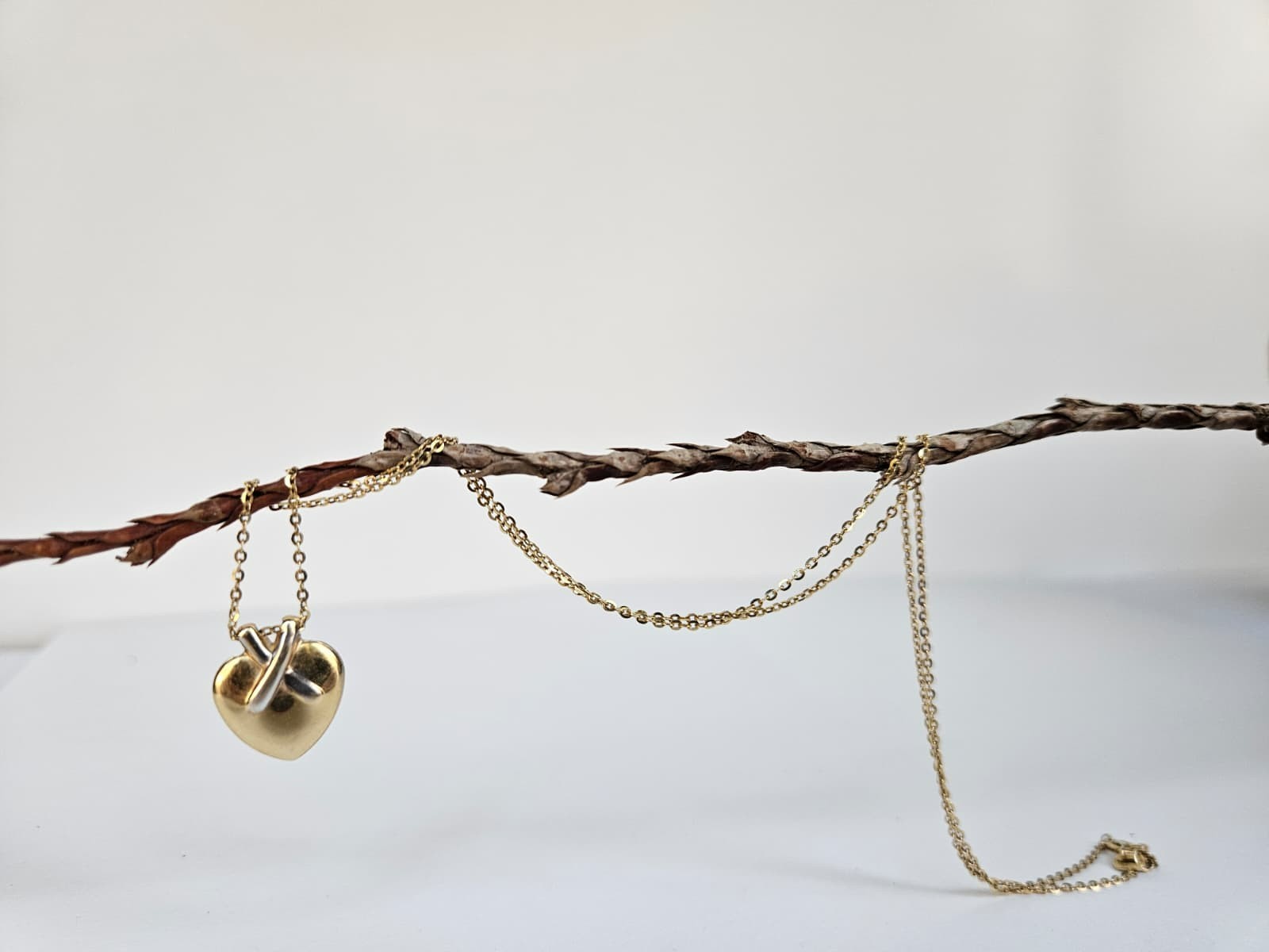 14K Solid Gold Diamond Cut Cable Chain Necklace Gold Plated Pendant 17in Women