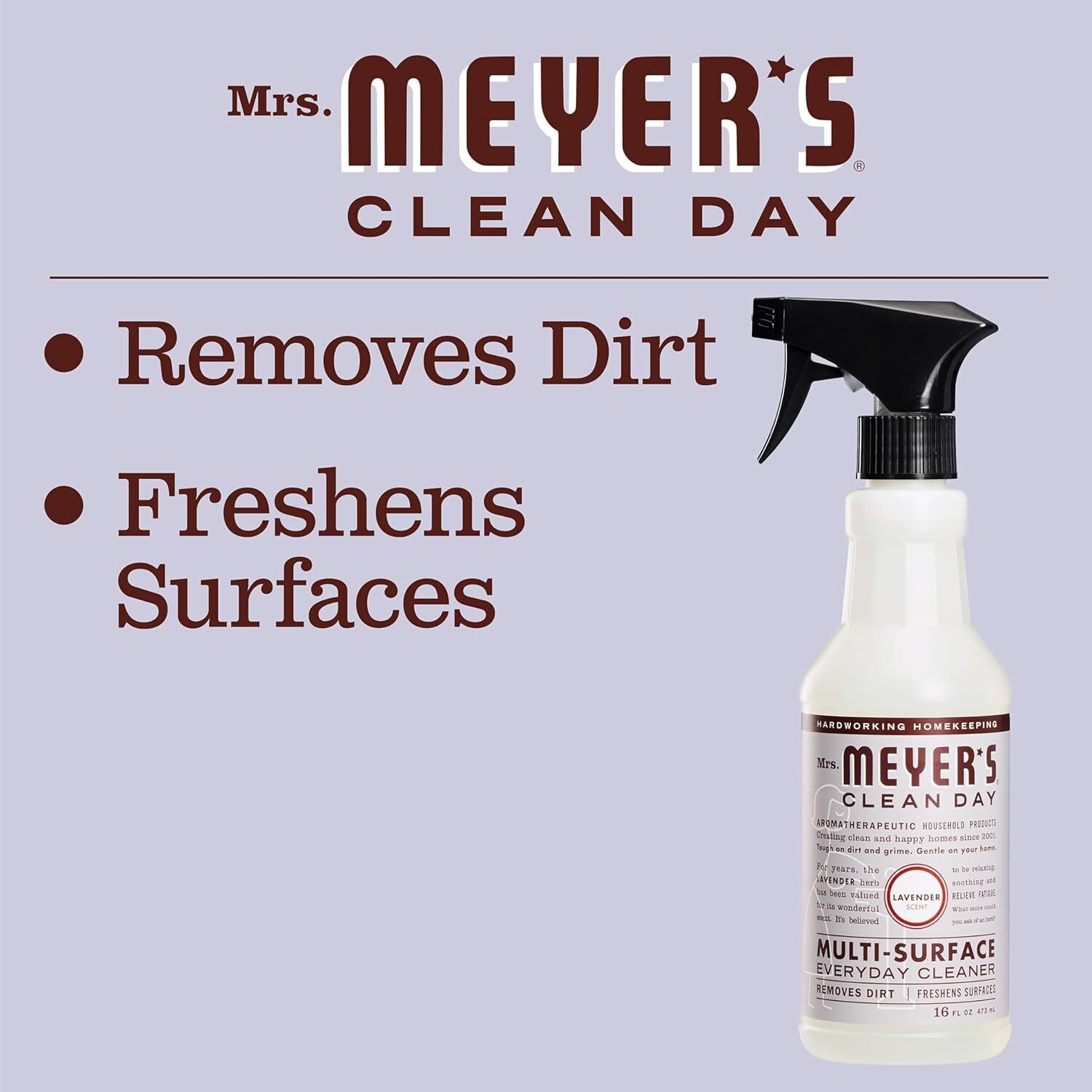MRS. MEYER’S CLEAN DAY All-Purpose Cleaner Spray, 16 Fl Oz (Pack of 1)