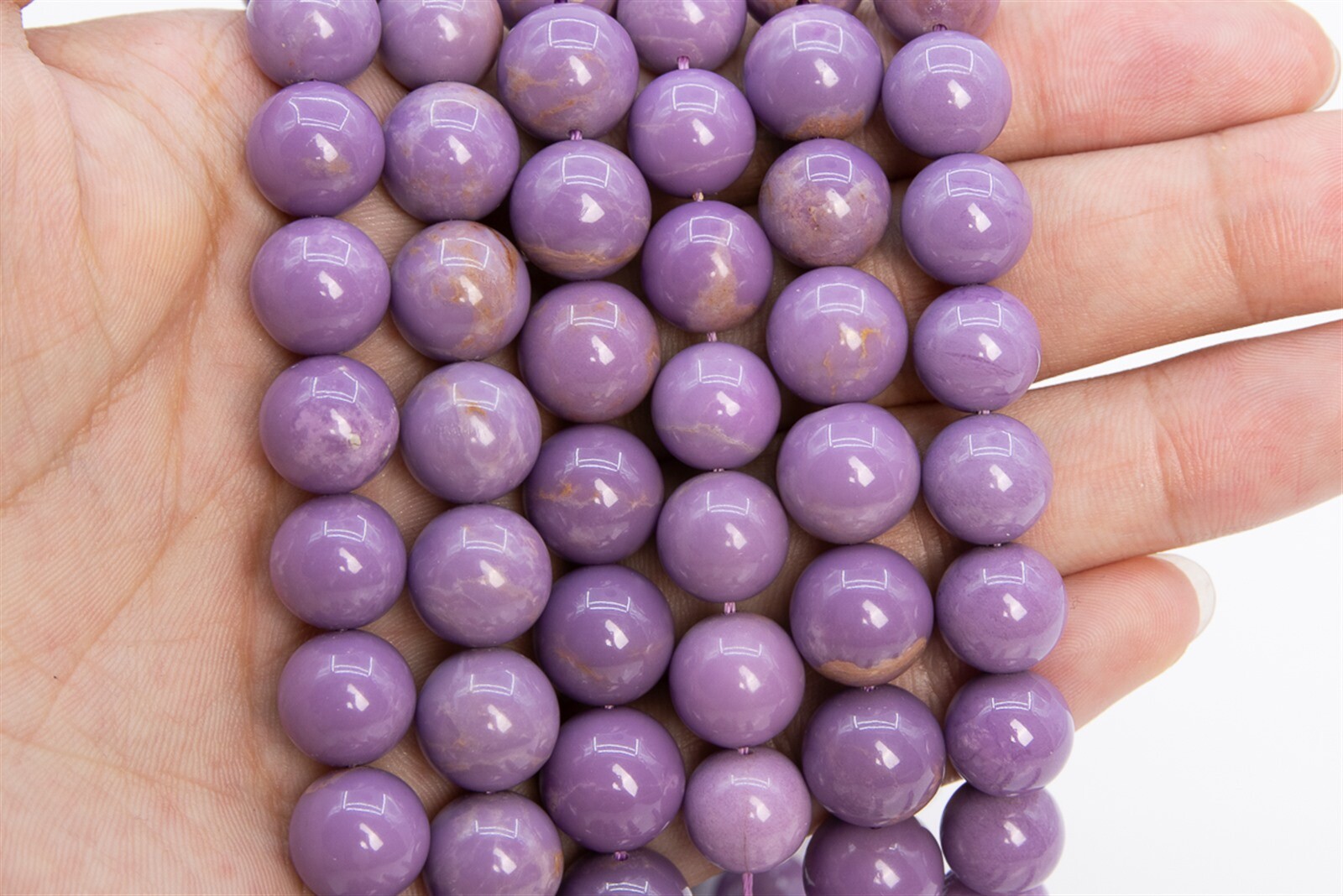 11MM Genuine Natural Purple Phosphosiderite Beads Grade A Round Loose Beads 7.5″
