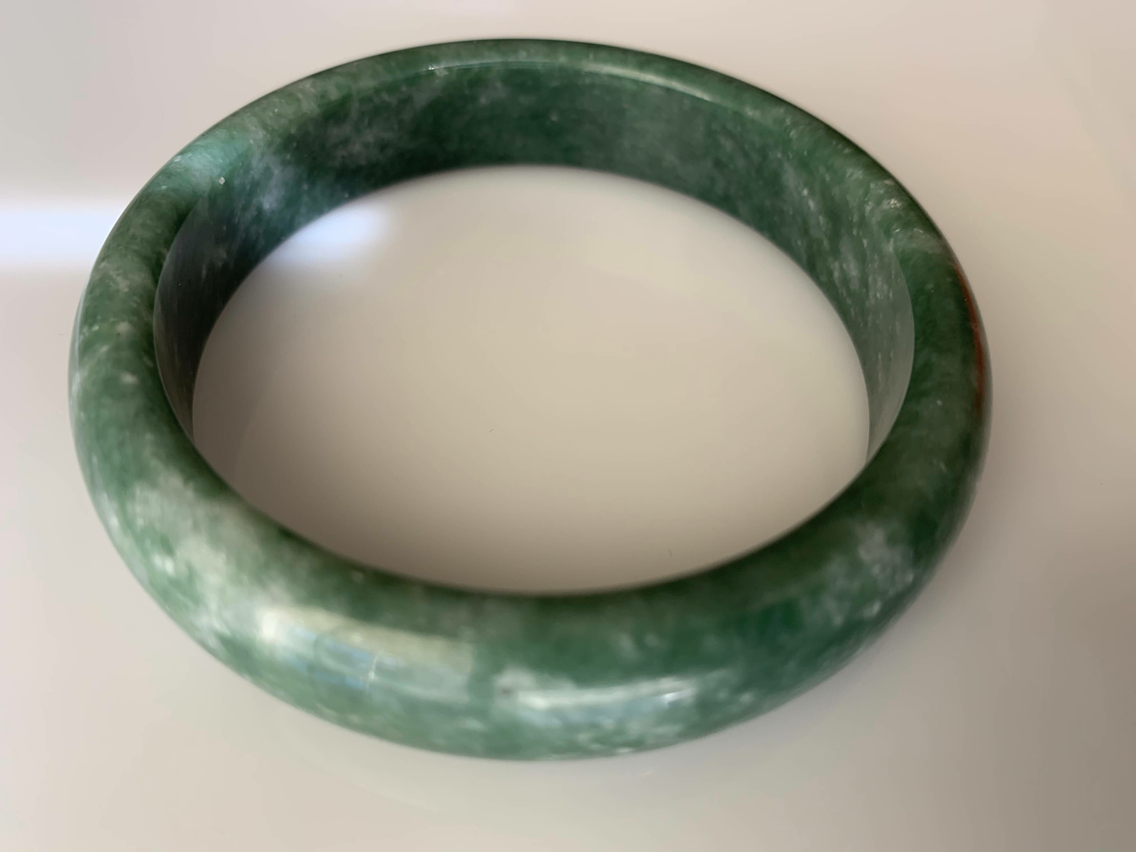 Gorgeous Natural Real Chinese Green Jade Bangle Bracelet Emerald Green 57 58 mm