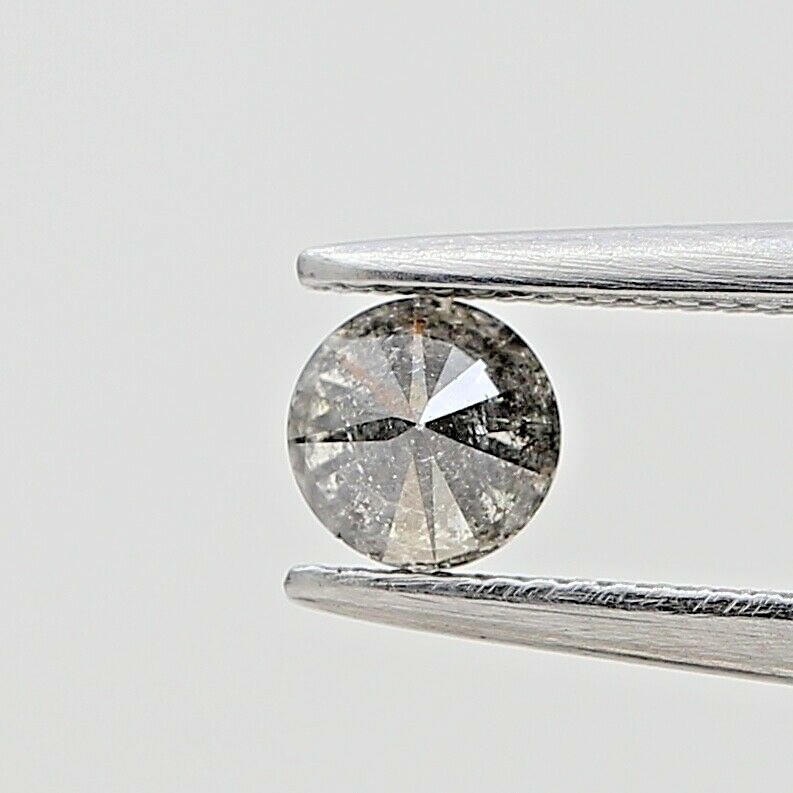 Salt Pepper Natural Diamond 2 Pcs 1.5MM Round Diamond – New Buyer Trial Listing