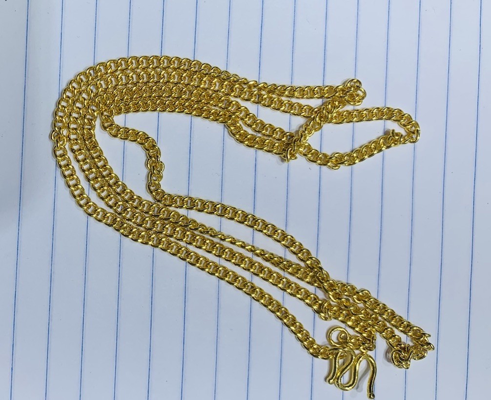 24K Solid Yellow Gold Handmade Miami Link Necklace 31.38Grams28+ Inches(1.7x3mm)