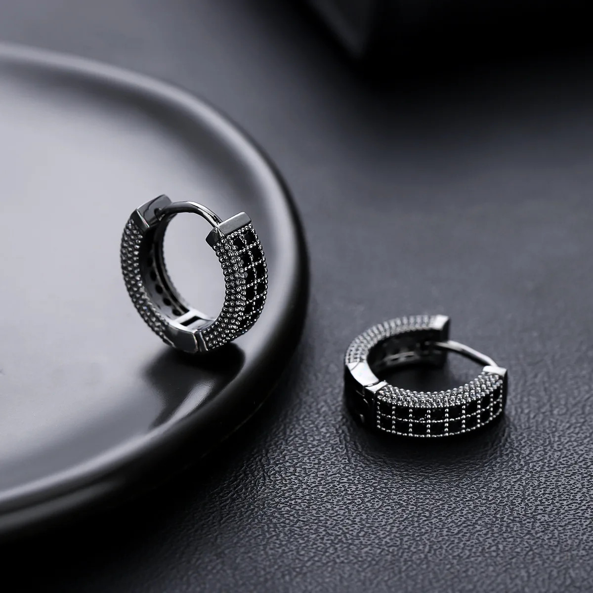 Female Male Multicolor Zircon Small Round Hoop Earrings For Men Women Minimalist