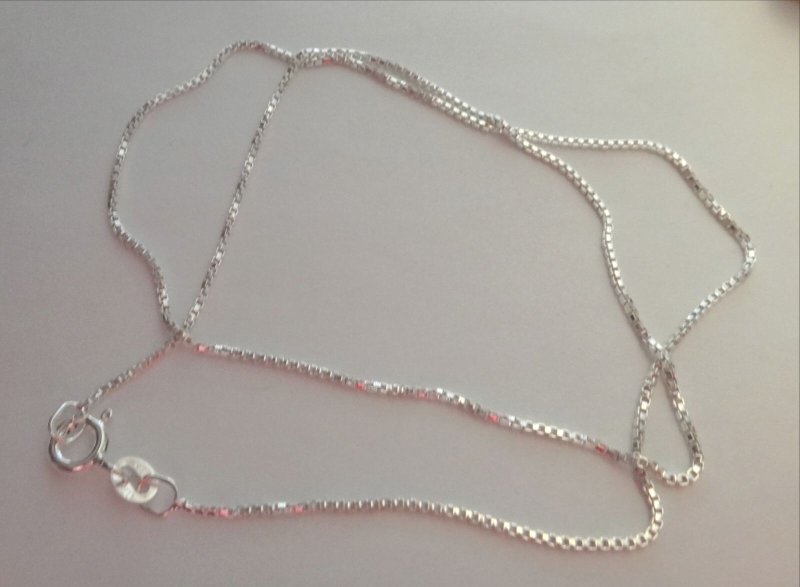 Sterling Silver 14″ 16″ 18″ 20″ 24″ OR 30″ 1mm Box Chain Necklace for Charms